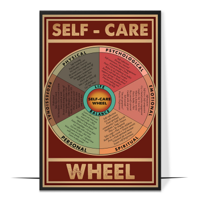The Self-Care Wheel Vintage Printable