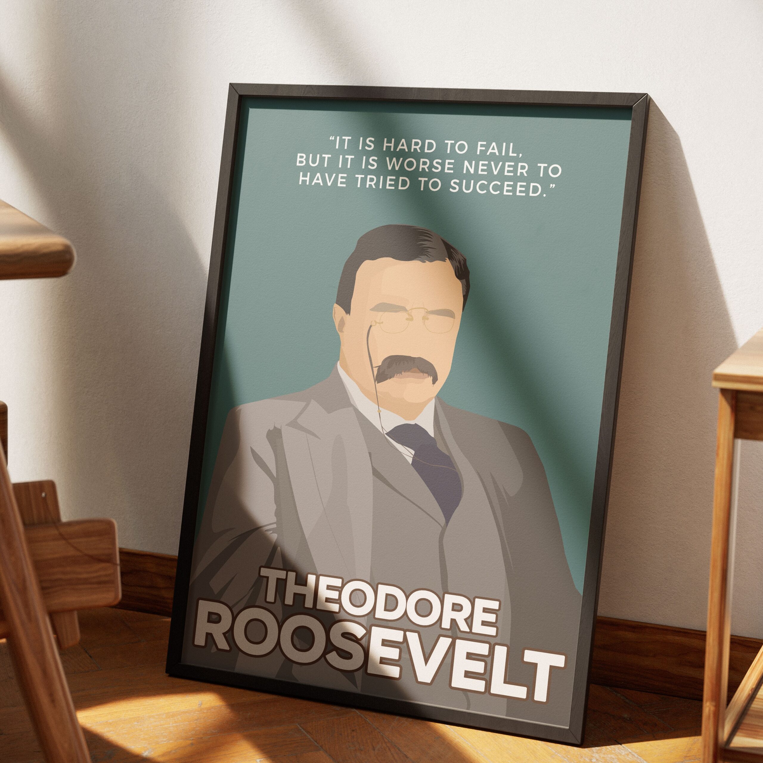 Theodore Roosevelt Motivational Quote Wall Art - Image 4