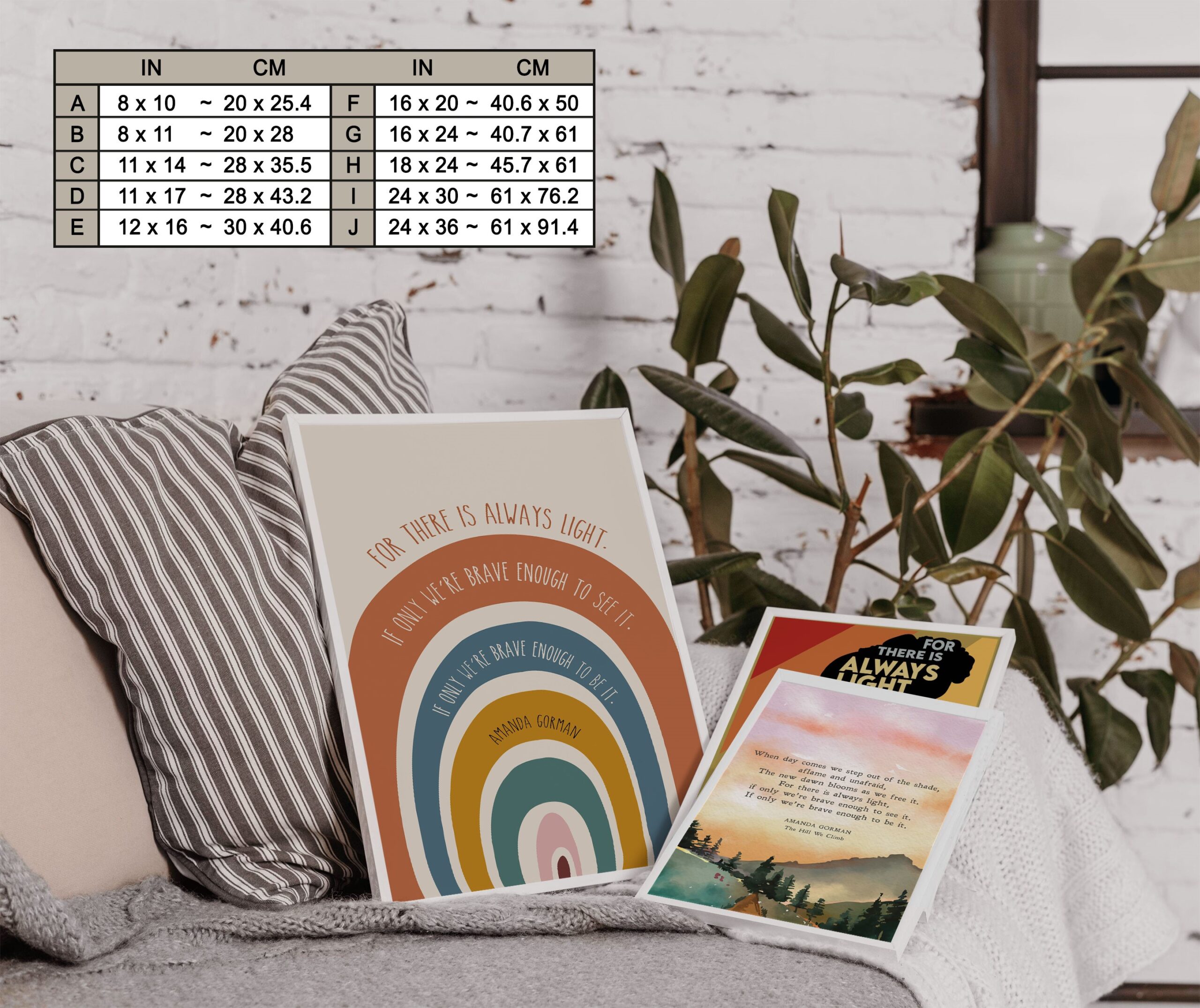 There Is Always Light Motivational Quote Wall Art - Image 7