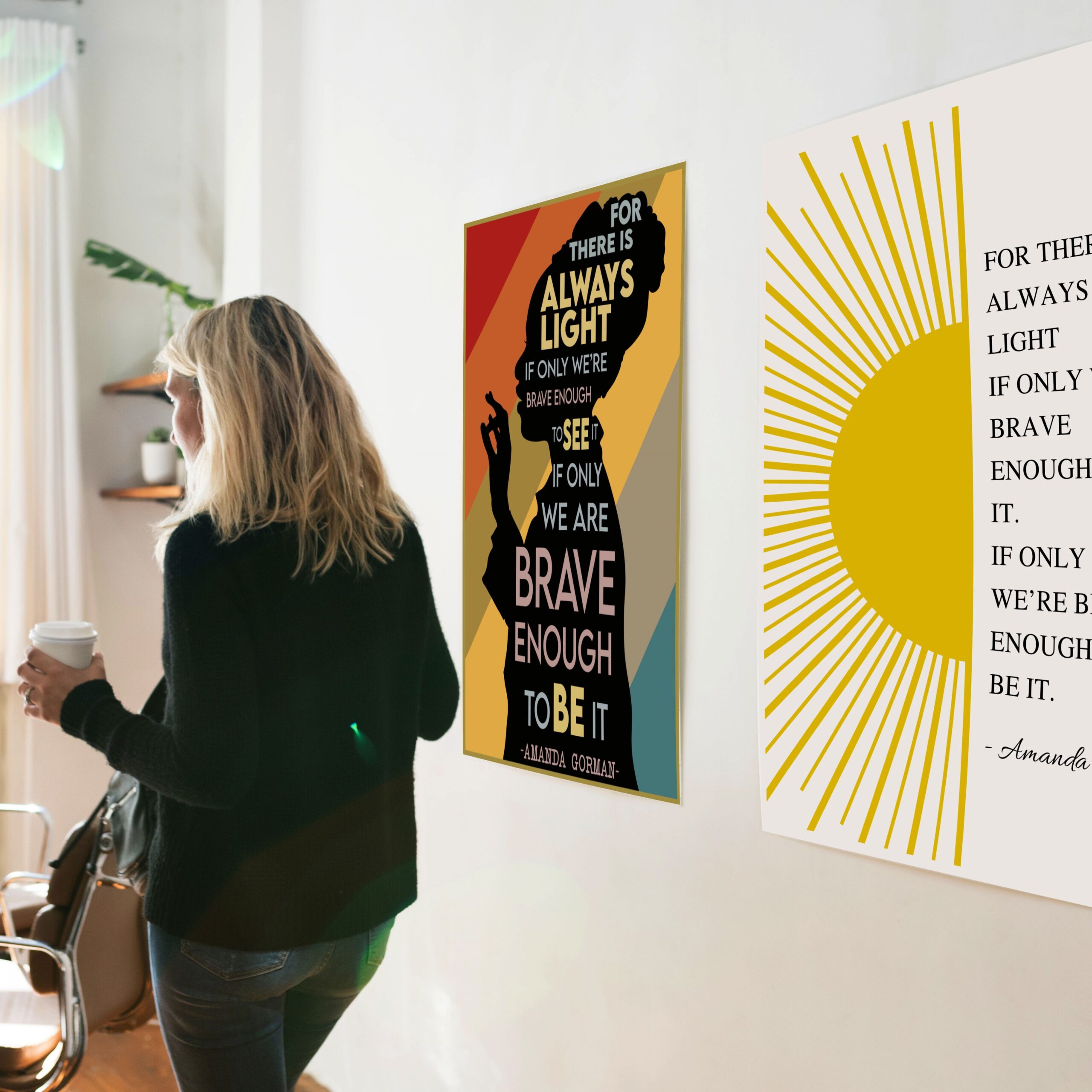 There Is Always Light Motivational Quote Wall Art - Image 2