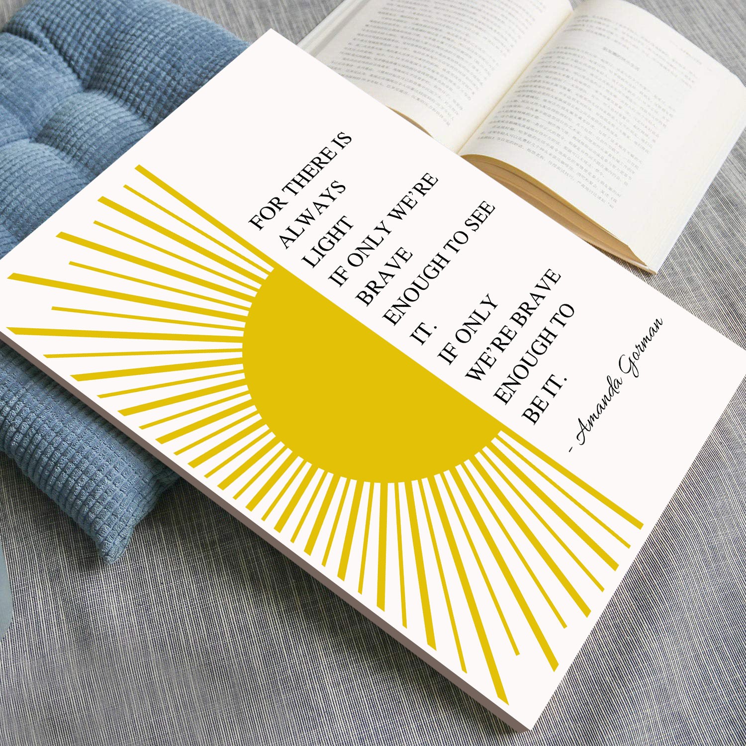 There Is Always Light Motivational Quote Wall Art - Image 4