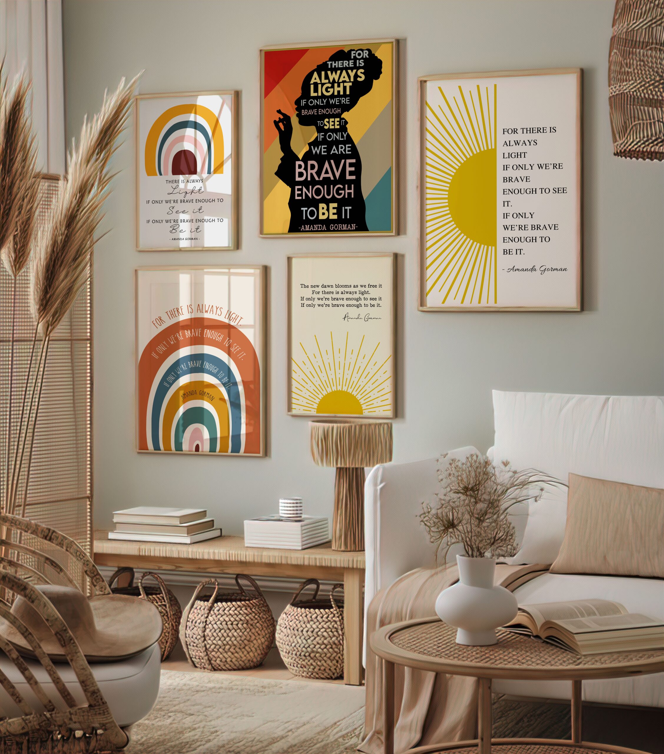 There Is Always Light Motivational Quote Wall Art - Image 6