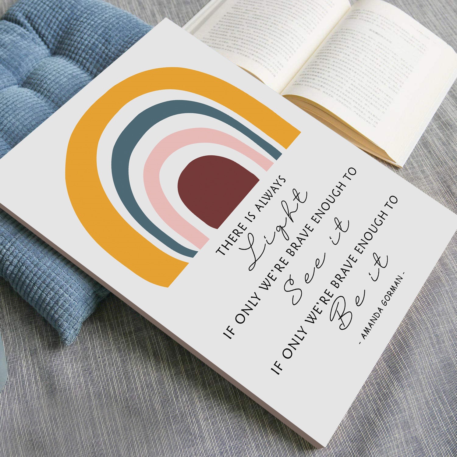 There Is Always Light Motivational Quote Wall Art - Image 4