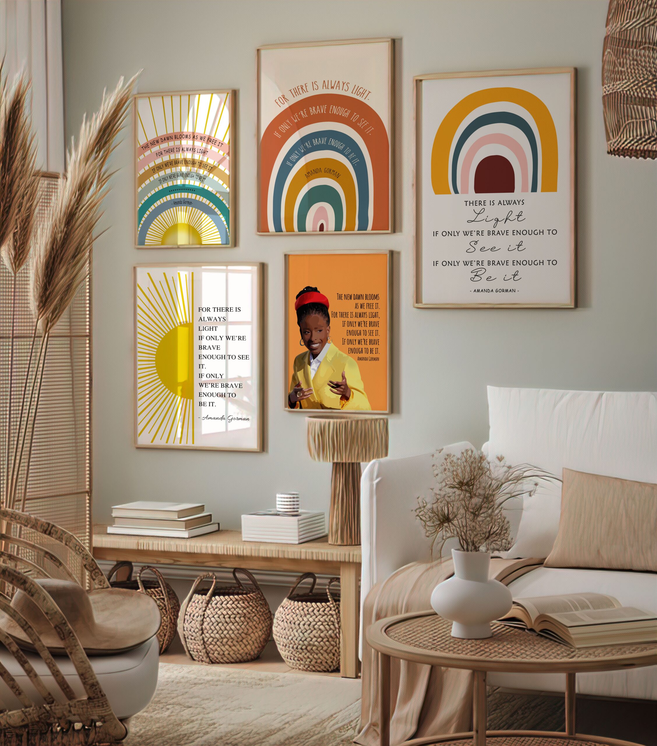 There Is Always Light Motivational Quote Wall Art - Image 6