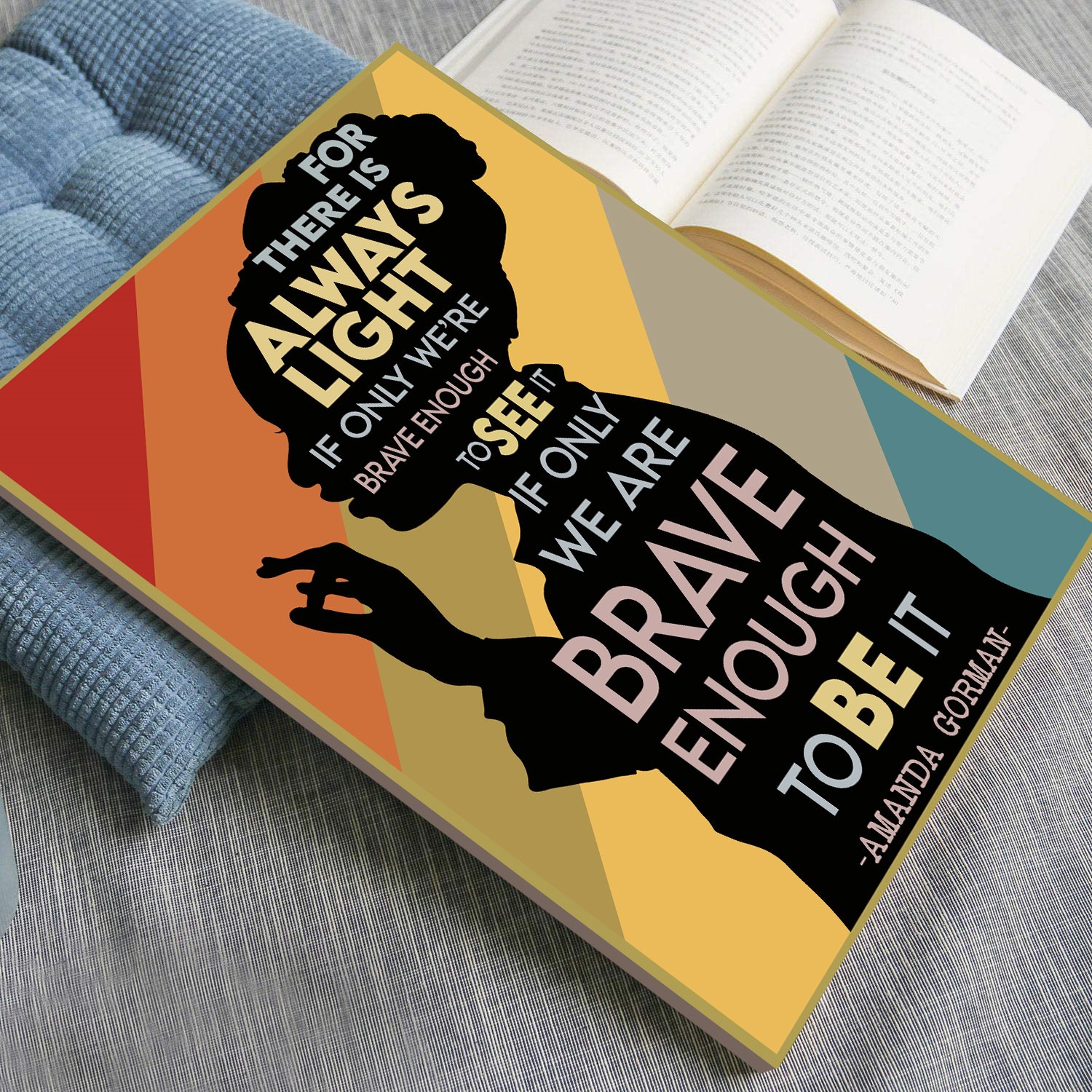 There Is Always Light Motivational Quote Wall Art - Image 4