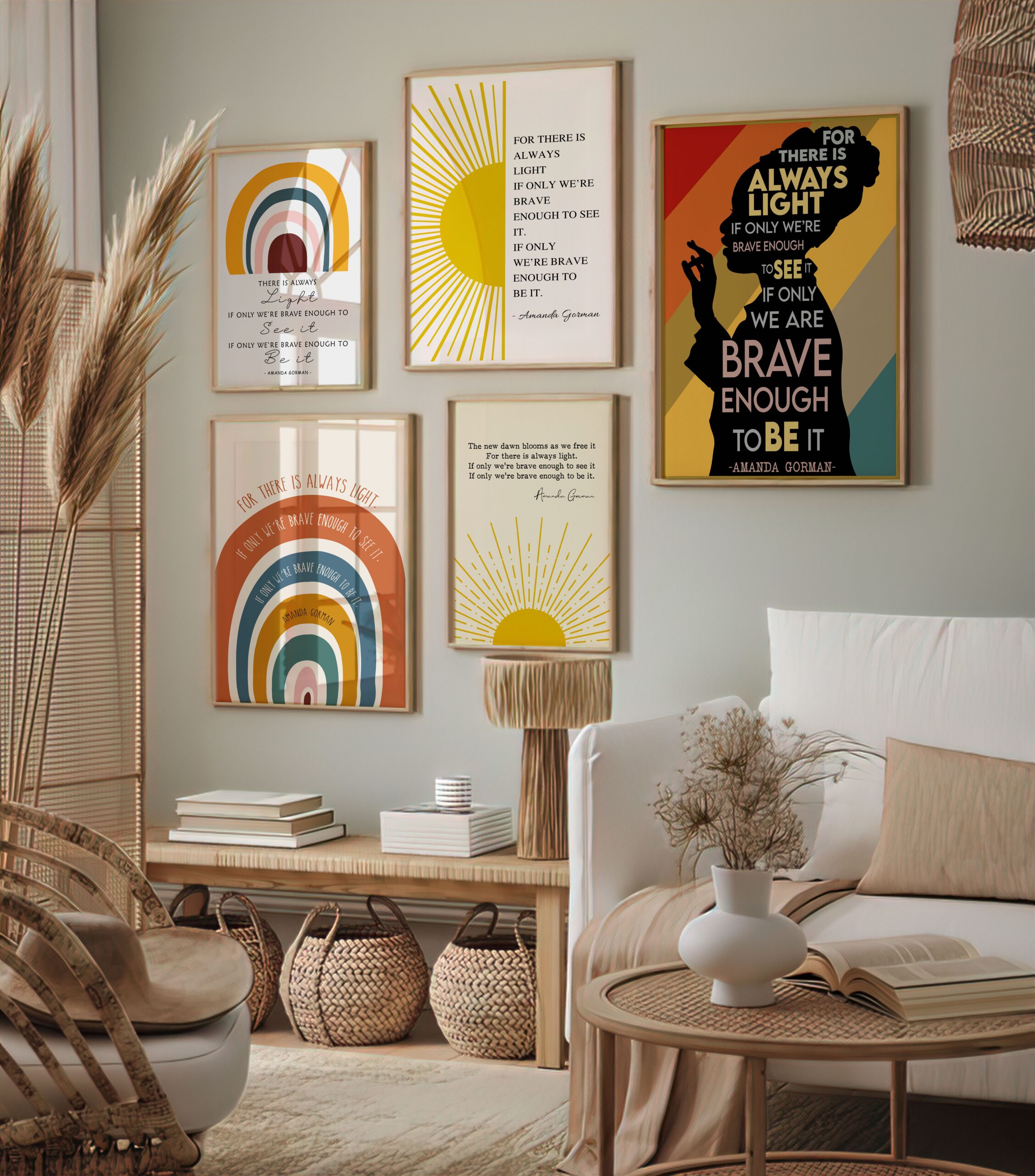 There Is Always Light Motivational Quote Wall Art - Image 6