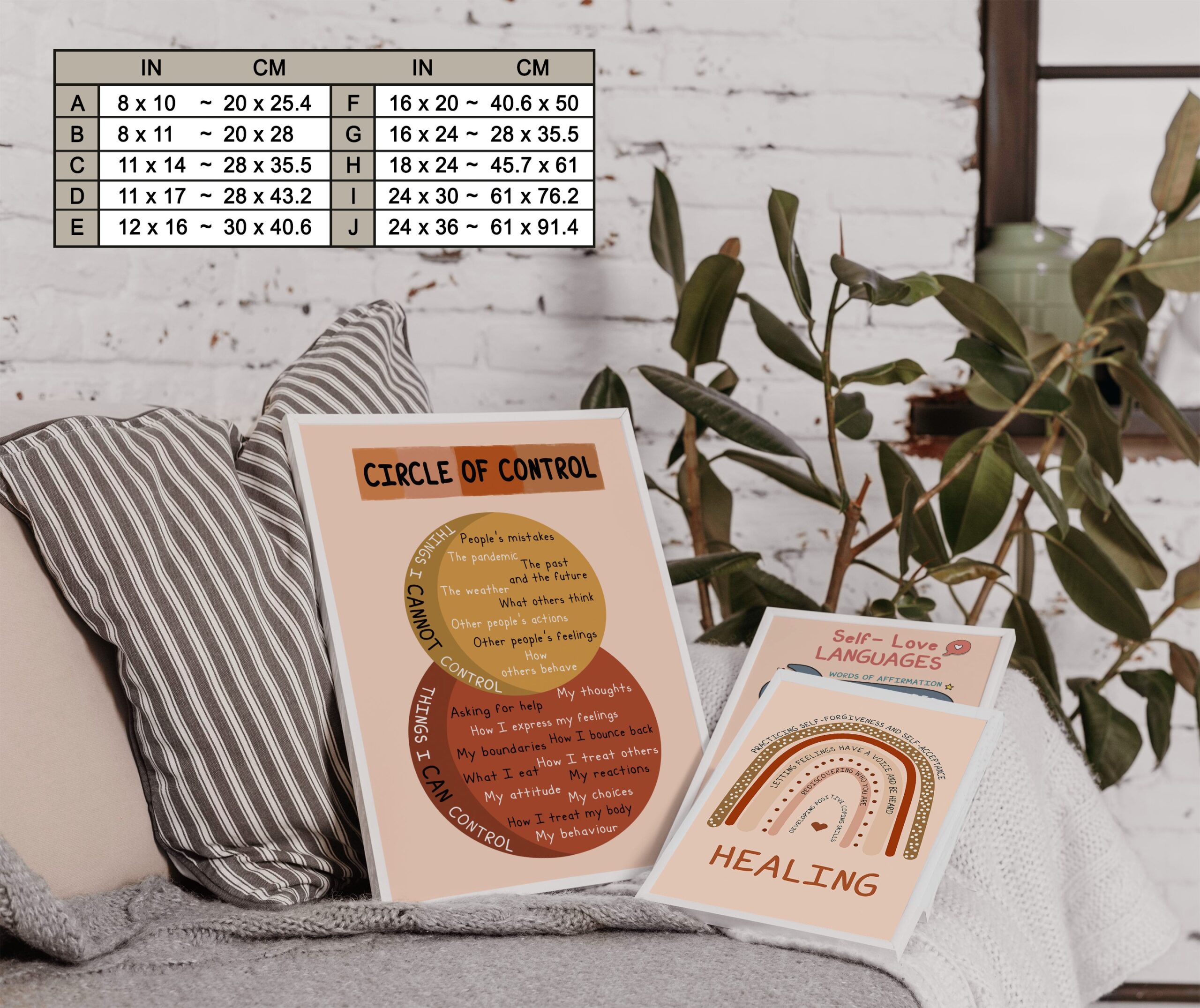 Things I Can Control Boho Mental Health Printable - Image 7