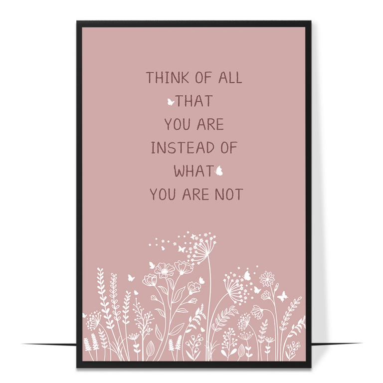 Embrace Who You Are hand-drawn abstract print — A minimal abstract gradient framing a gentle