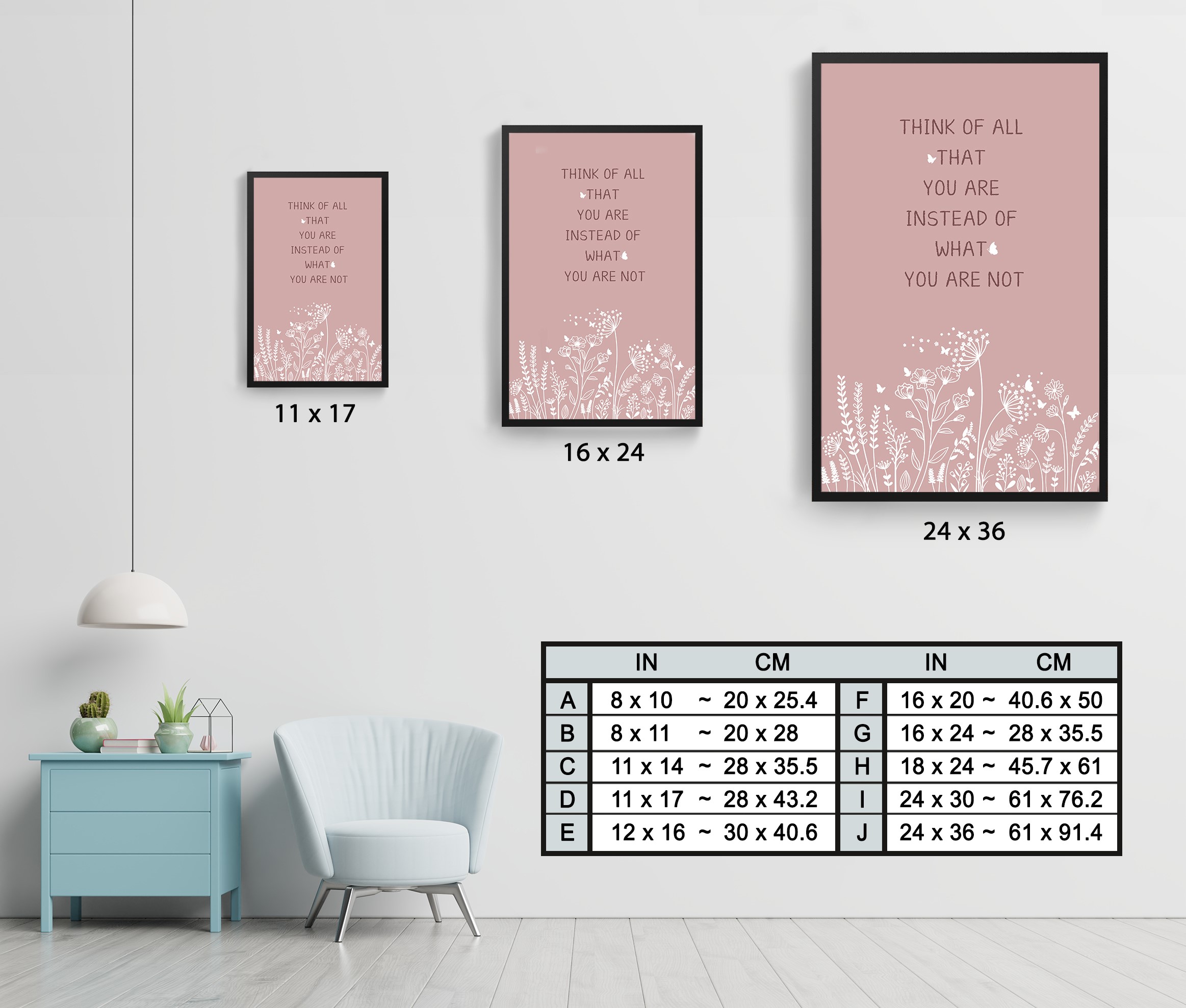 Think of All Abstract Positive Mental Health Wall Art - Image 7