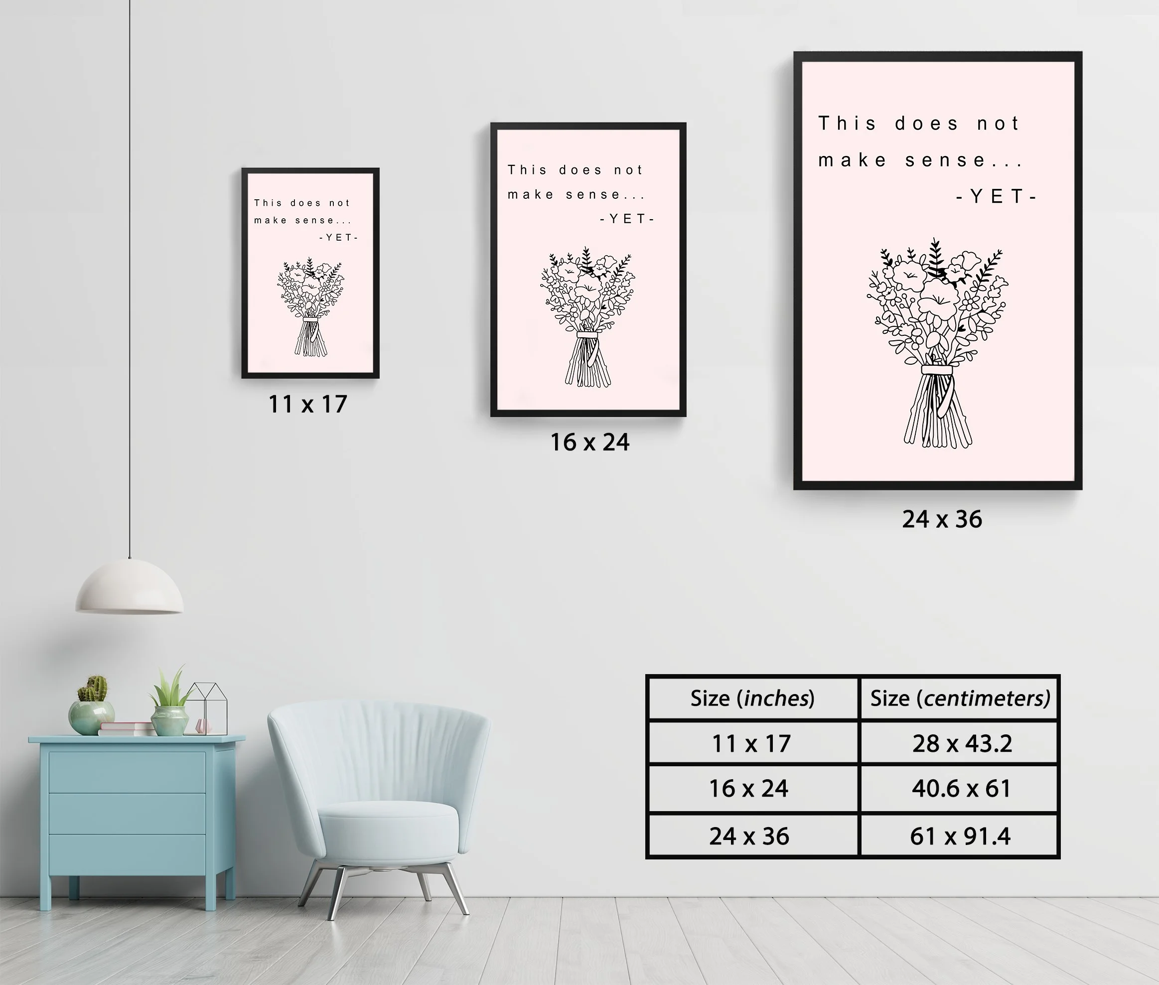 This Does Not Make Sense Growth Mindset Quote Wall Art - Image 7