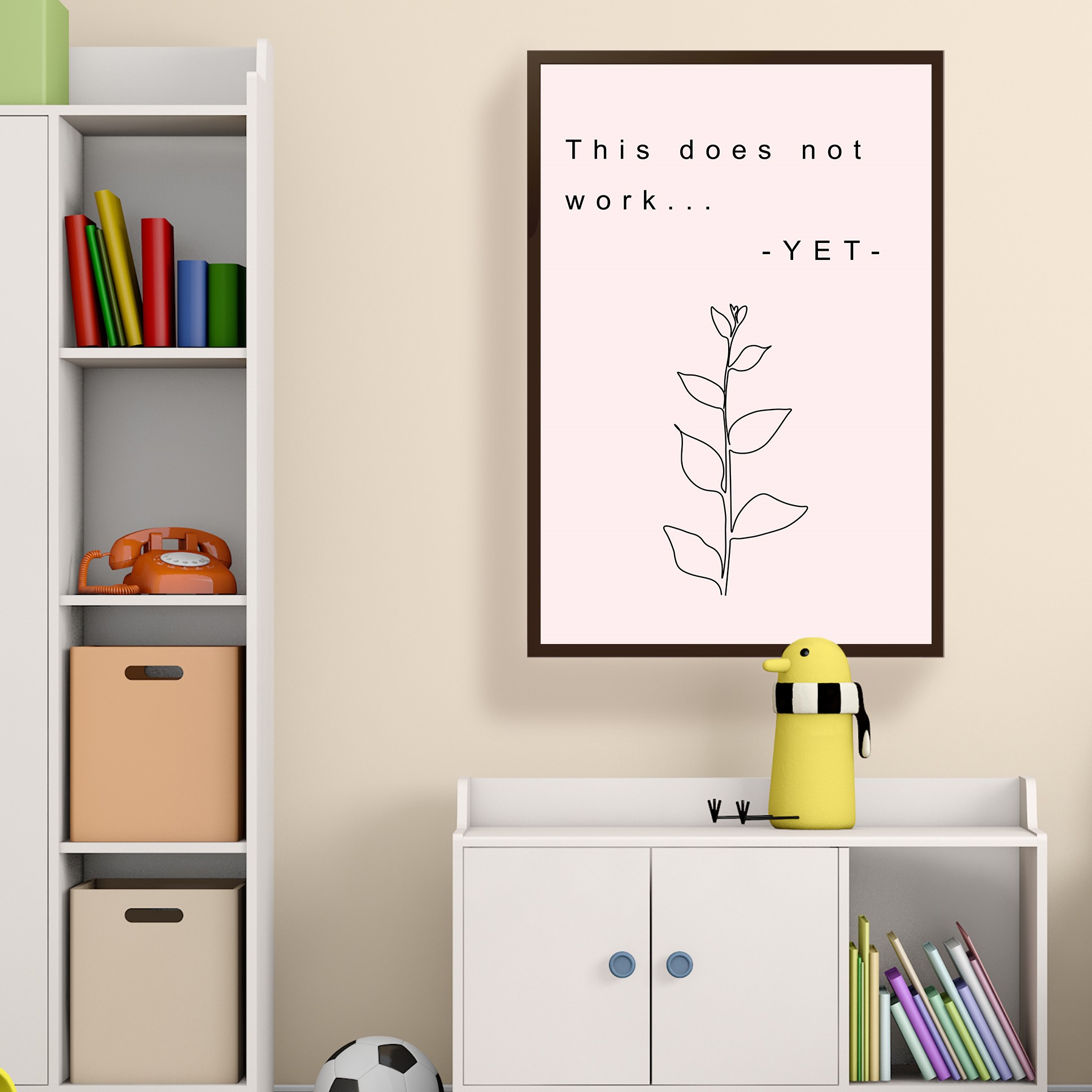 This Does Not Work Growth Mindset Motivational Wall Art - Image 3