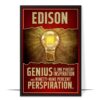 Thomas Edison Inspirational Quote Wall Art
