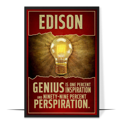 Thomas Edison Inspirational Quote Wall Art