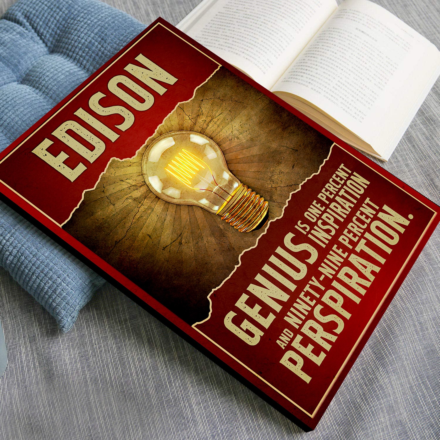 Thomas Edison Inspirational Inventor Quote Wall Art - Image 4