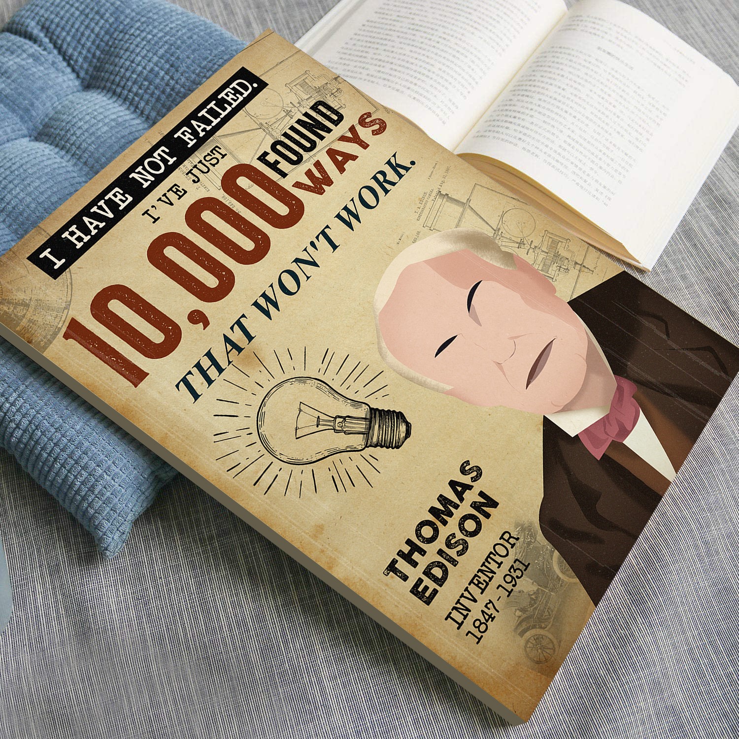 Thomas Edison Inspirational Quote Wall Art - Image 4