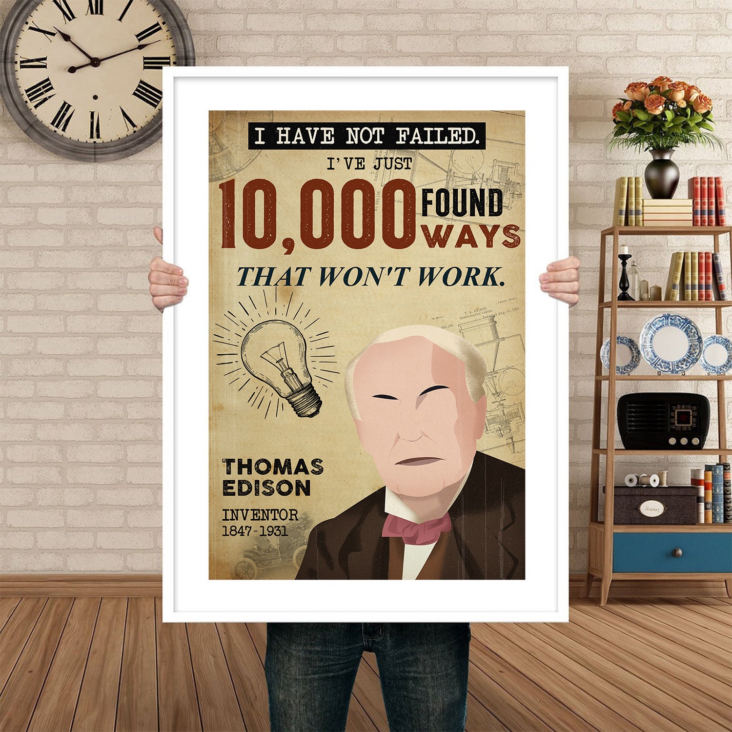 Thomas Edison Inspirational Quote Wall Art - Image 5