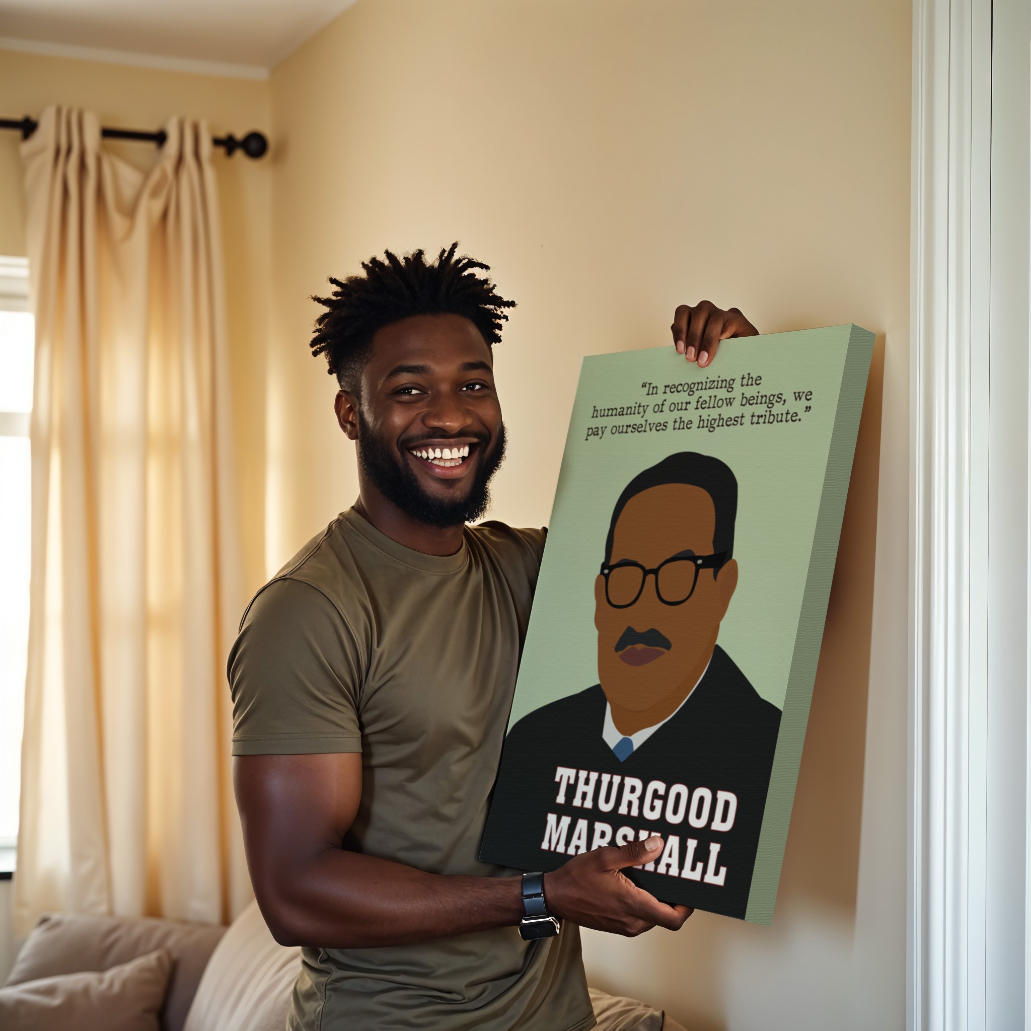 Thurgood Marshall Black History Hand-drawn Wall Art - Image 6