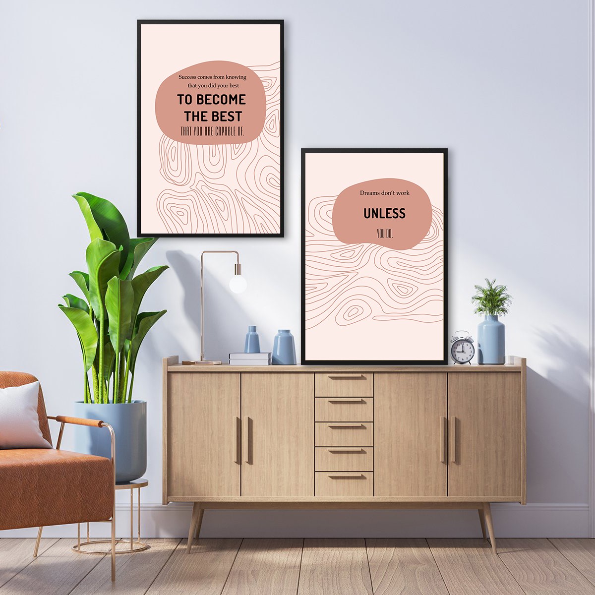 To Become The Best Growth Mindset Positive Wall Art - Image 6