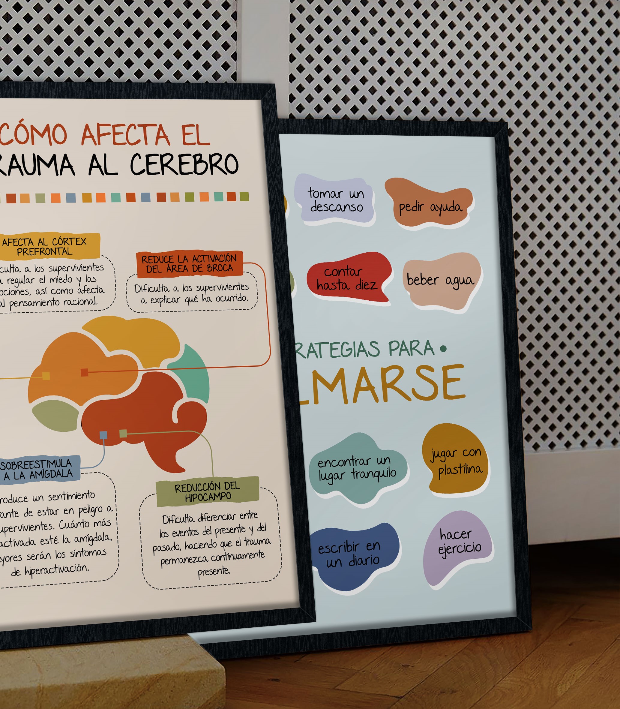 Trauma Affects Brain Spanish Mental Health Printable - Image 3