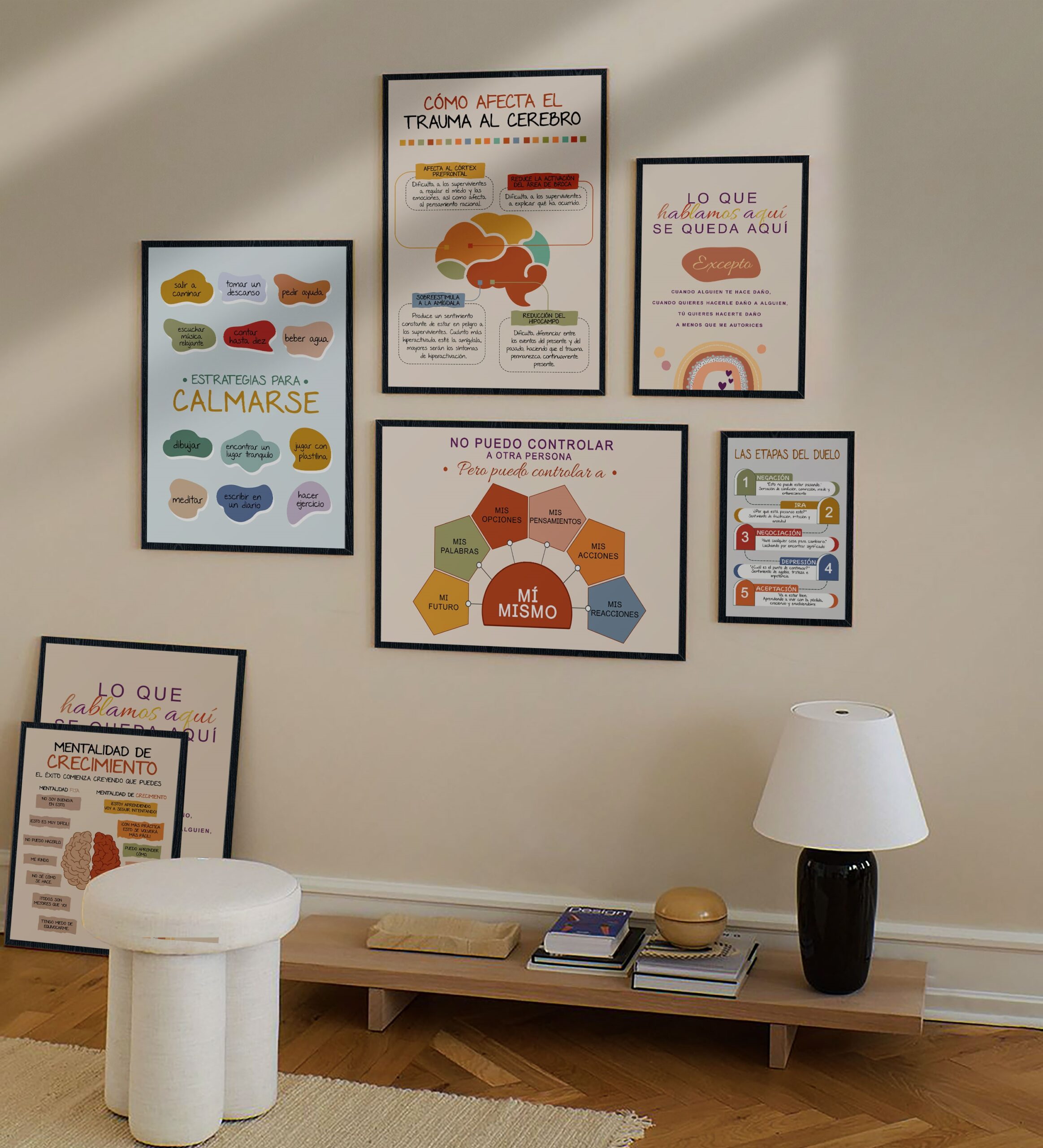 Trauma Affects Brain Spanish Mental Health Printable - Image 6