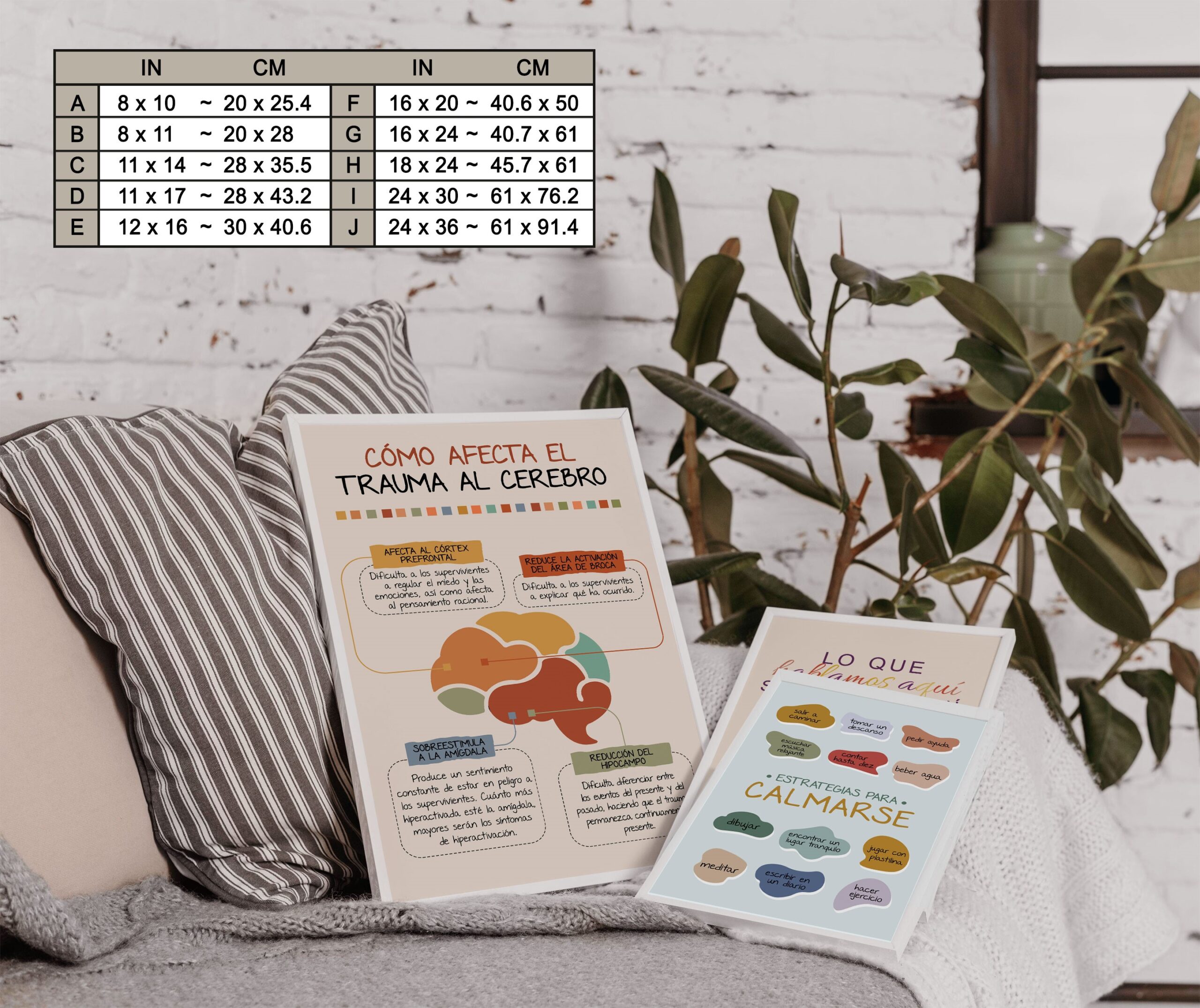 Trauma Affects Brain Spanish Mental Health Printable - Image 7