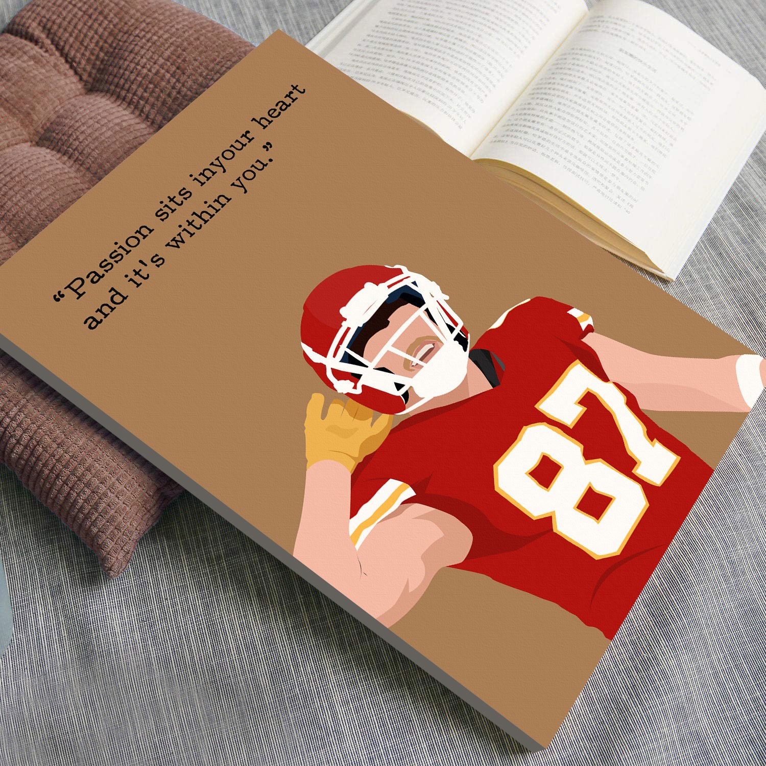 Travis Kelce Rugby Motivational Quote Wall Art - Image 5