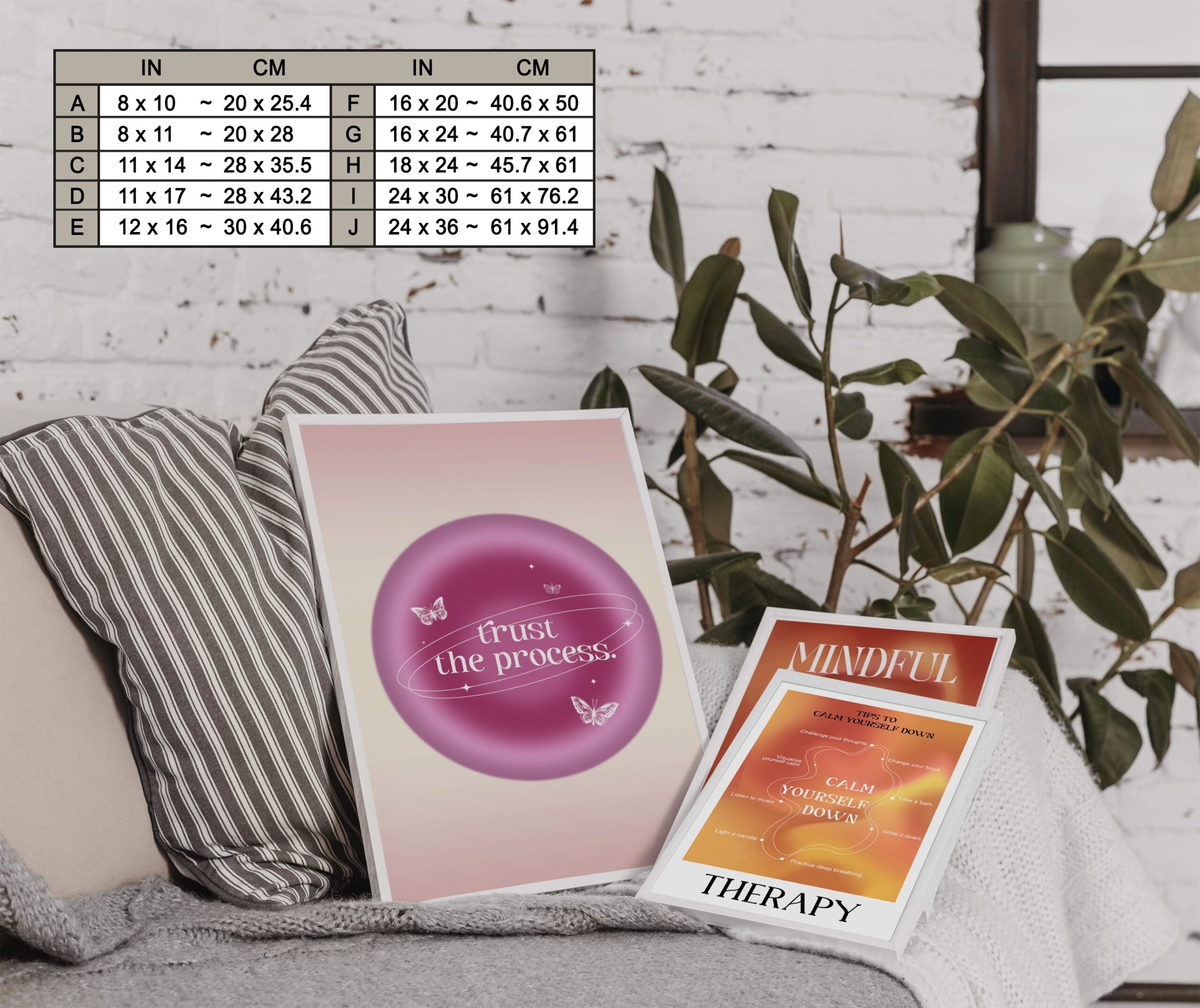 Trust The Process Pink Mental Health Wall Art - Image 7