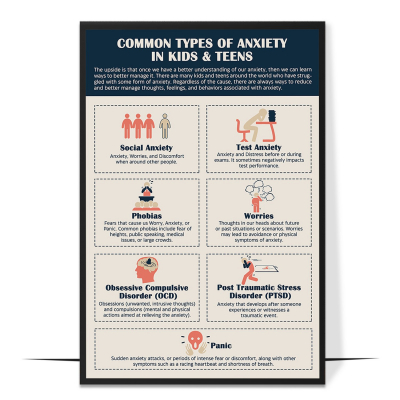 Types of Anxiety Printable