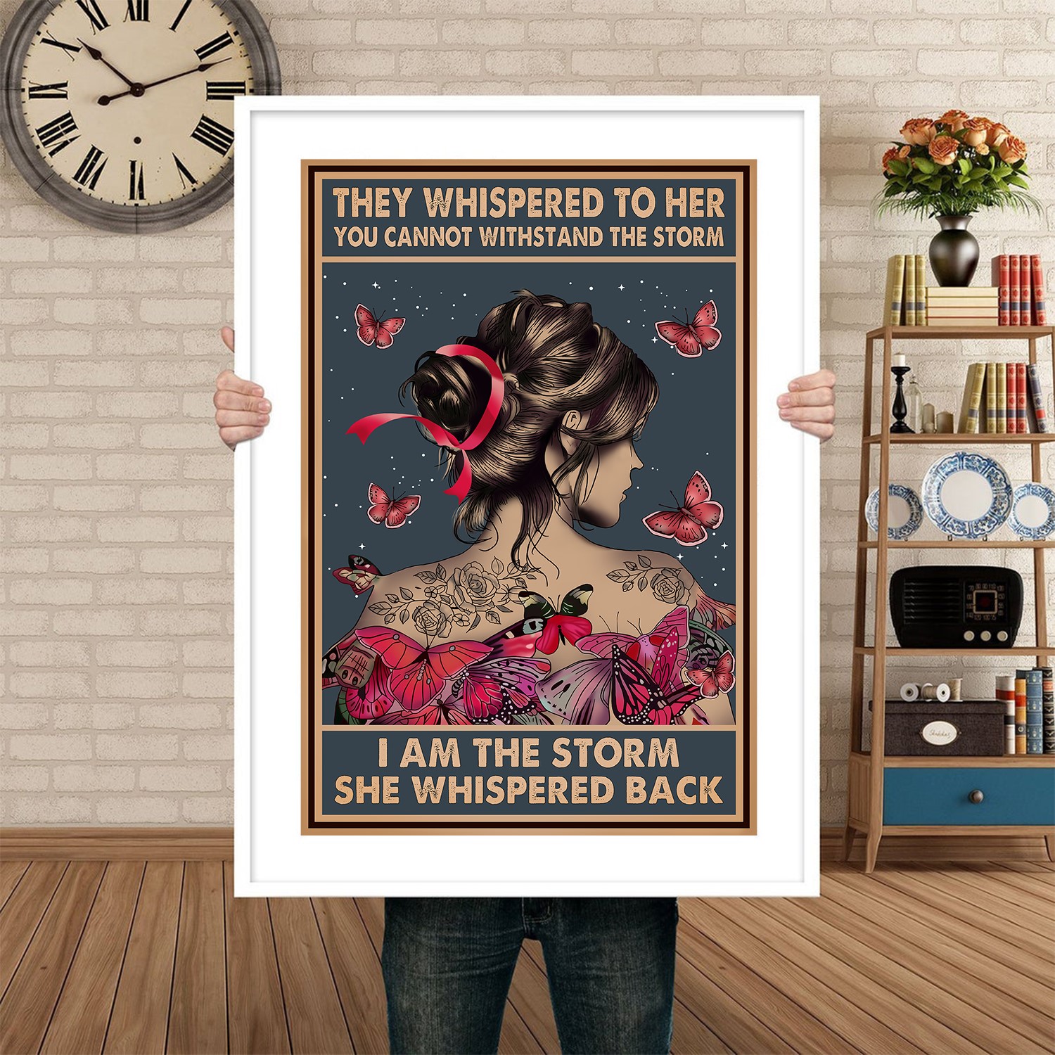 Vintage Butterfly Girl I Am the Storm Printable - Image 4