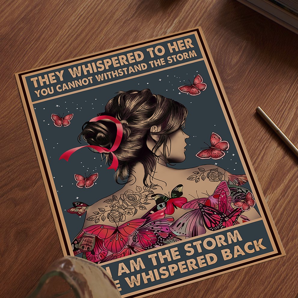 Vintage Butterfly Girl I Am the Storm Printable - Image 5