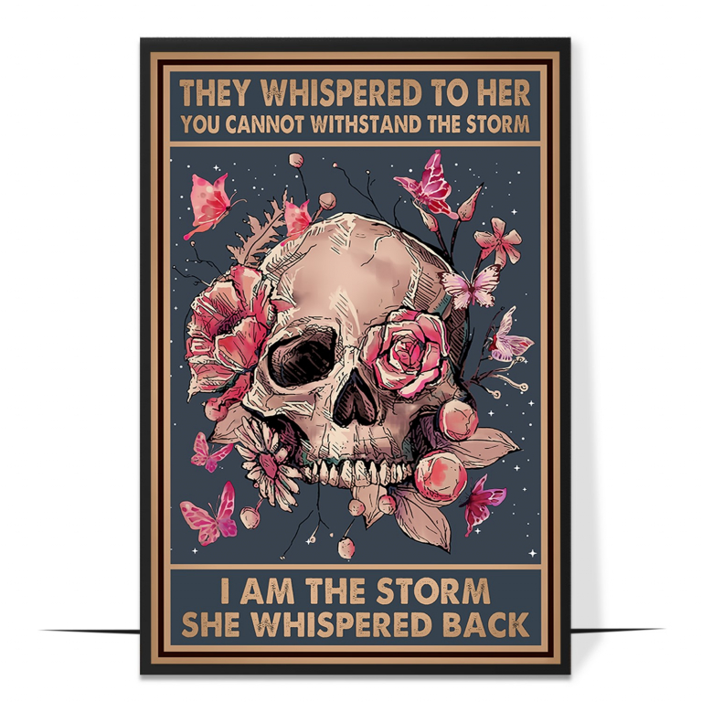 I Am the Storm hand-drawn vintage print — A clean, text-forward vintage layout of the