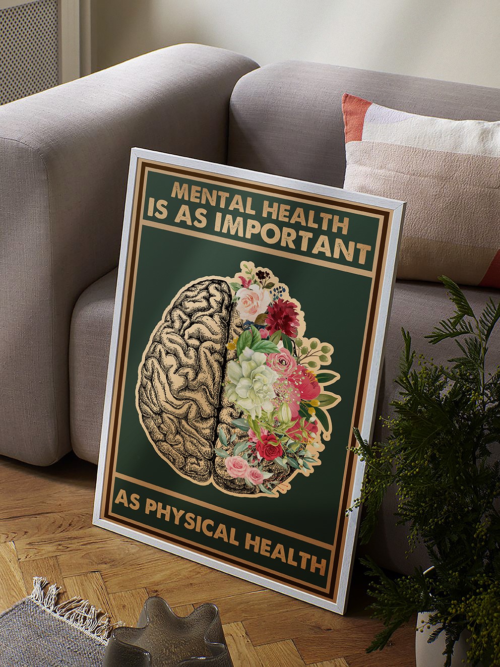Vintage Mental Health Is Just As Important Printable - Image 3