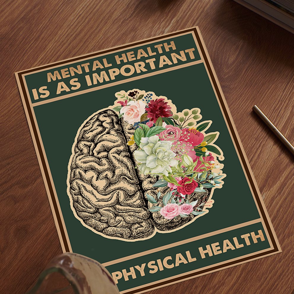 Vintage Mental Health Is Just As Important Printable - Image 5