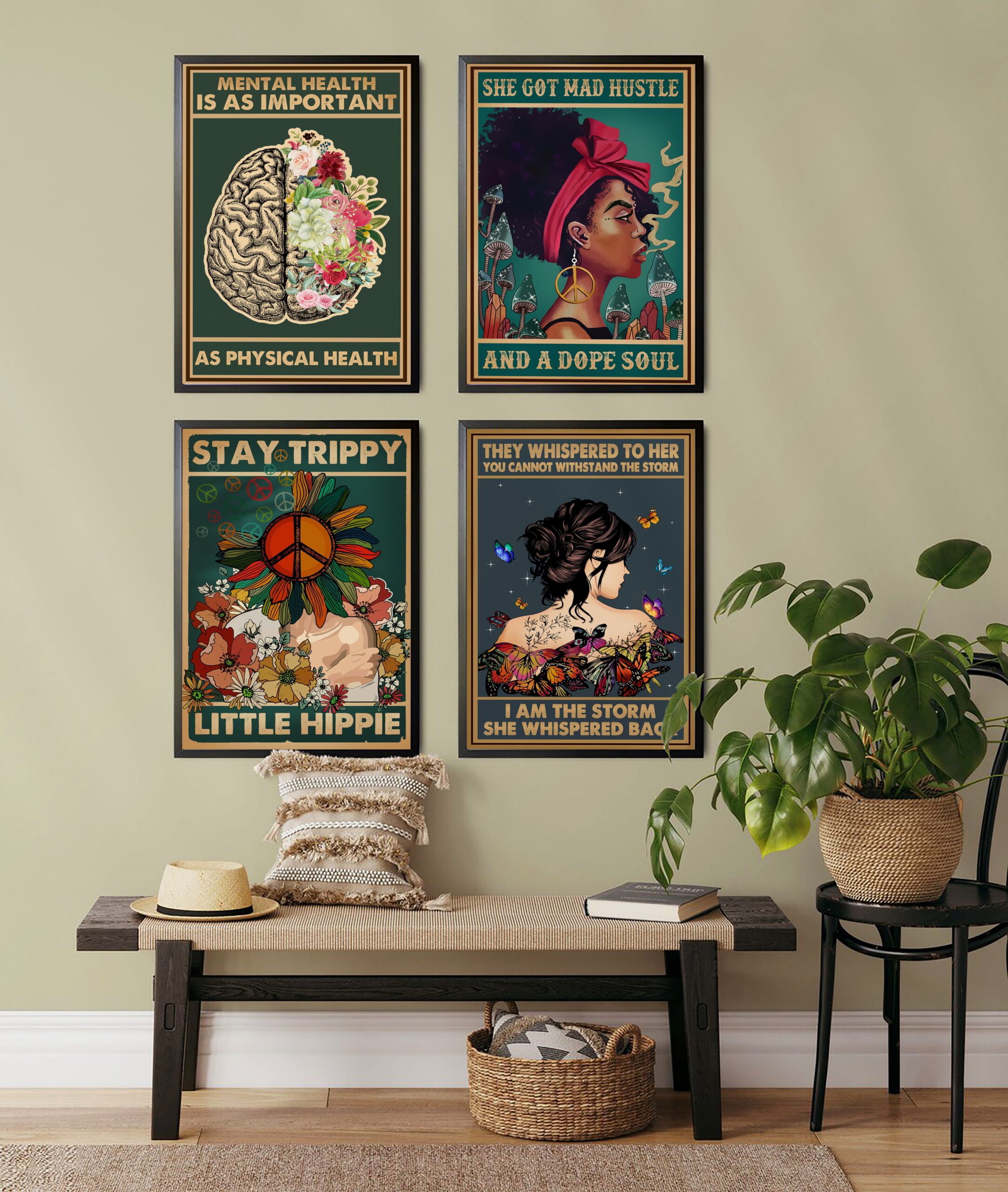 Vintage Mental Health Is Just As Important Printable - Image 6