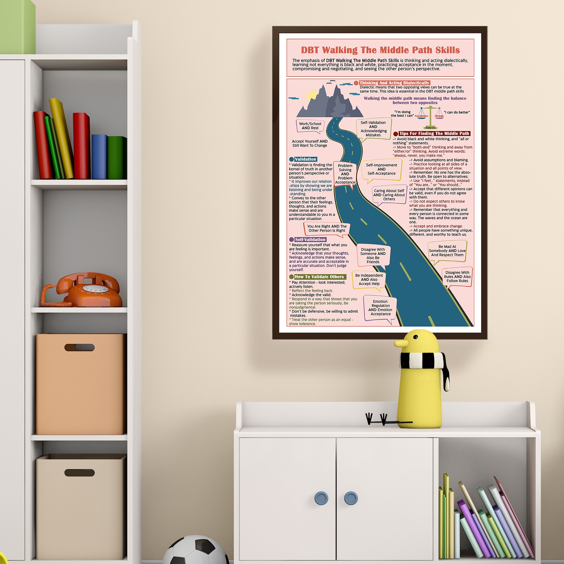 Walking The Middle Path Mental Health Printable - Image 3