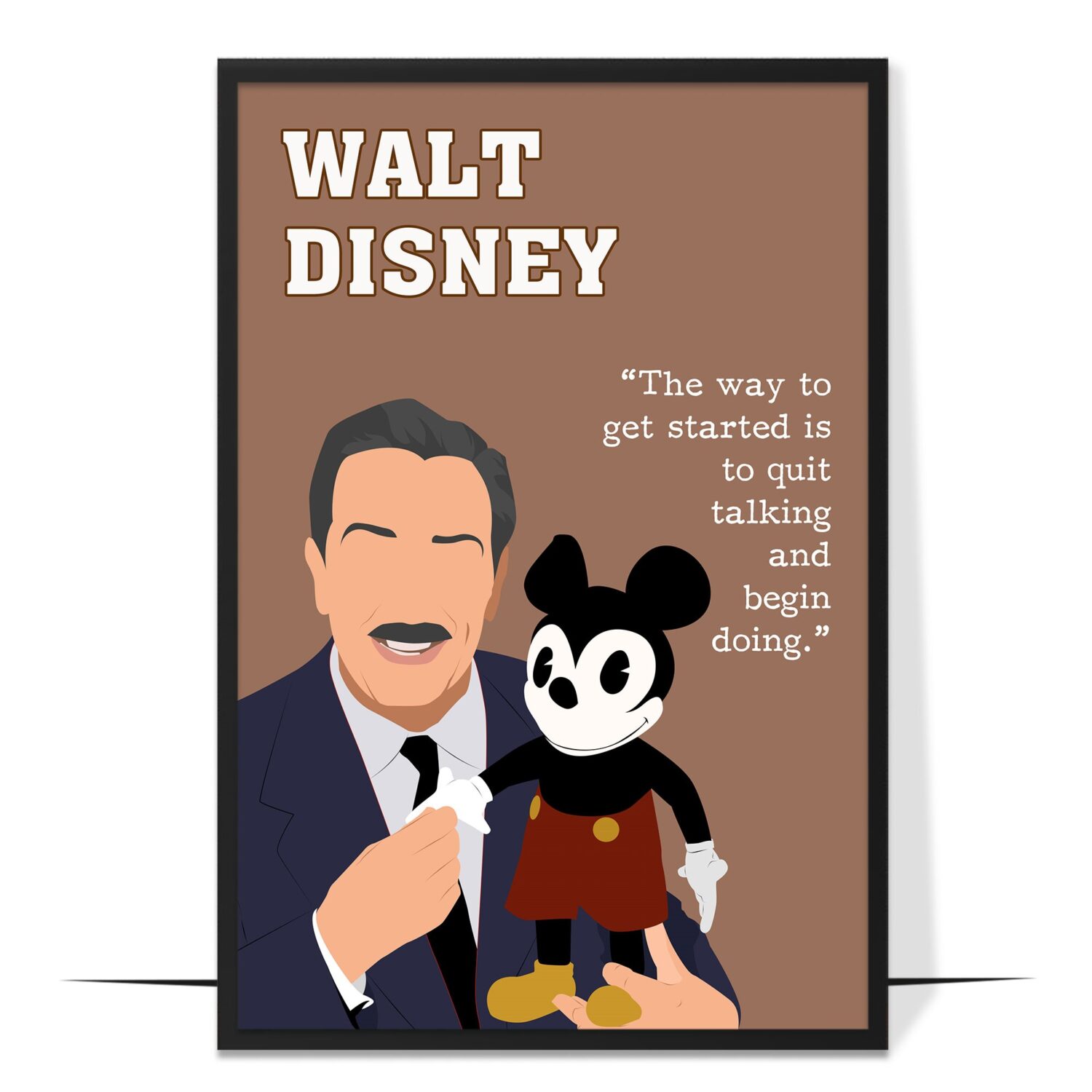 Walt Disney Businessman Hand-drawn Wall Art