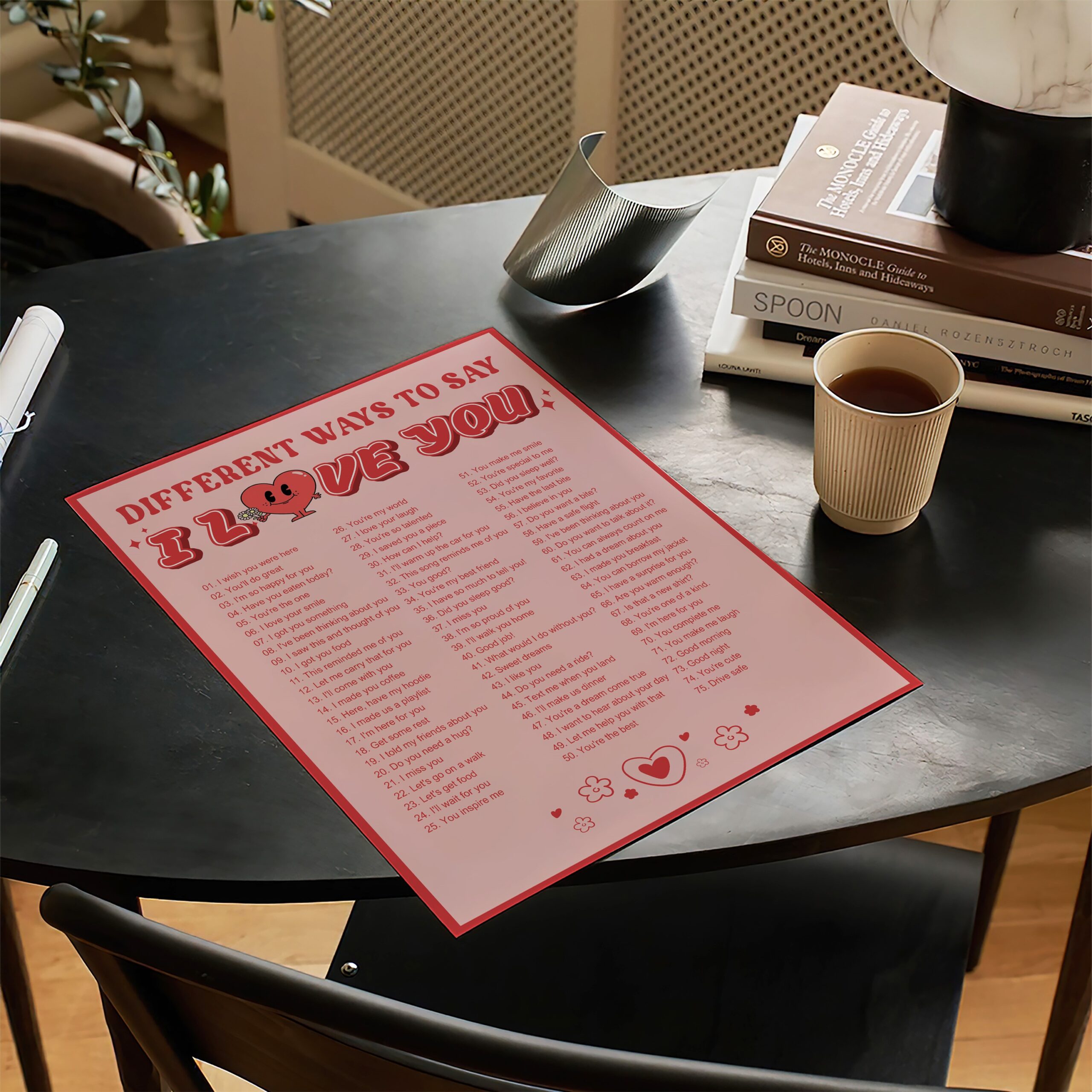 Ways to Say I Love You Positive Affirmation Wall Art - Image 2