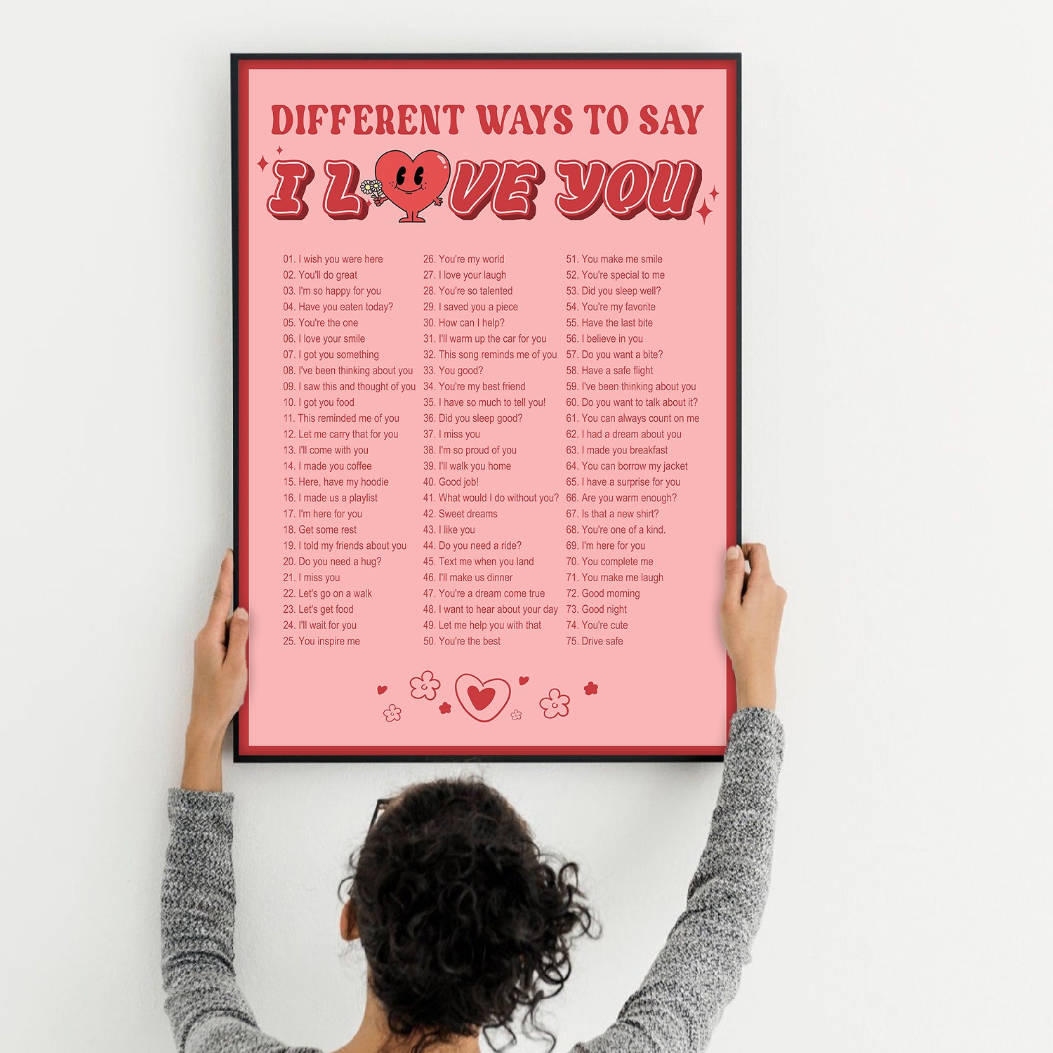 Ways to Say I Love You Positive Affirmation Wall Art - Image 5