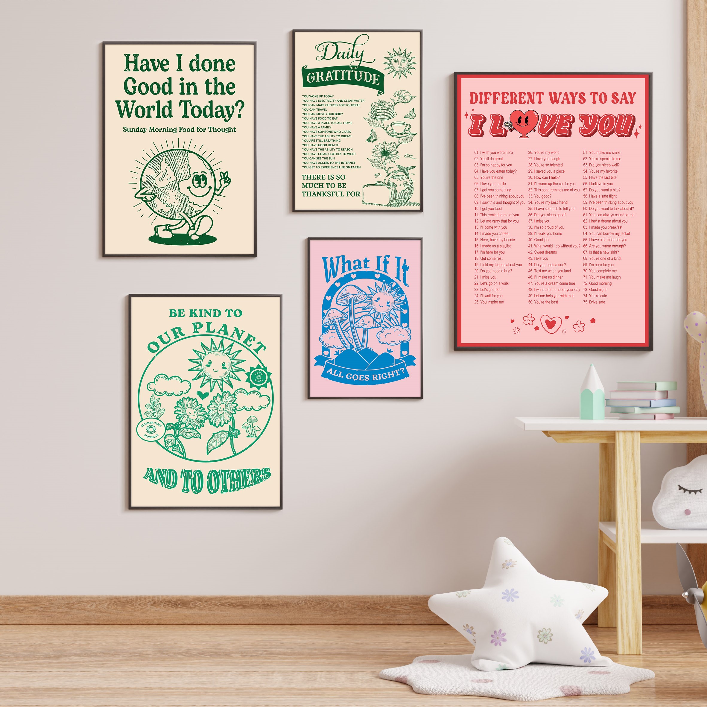 Ways to Say I Love You Positive Affirmation Wall Art - Image 6