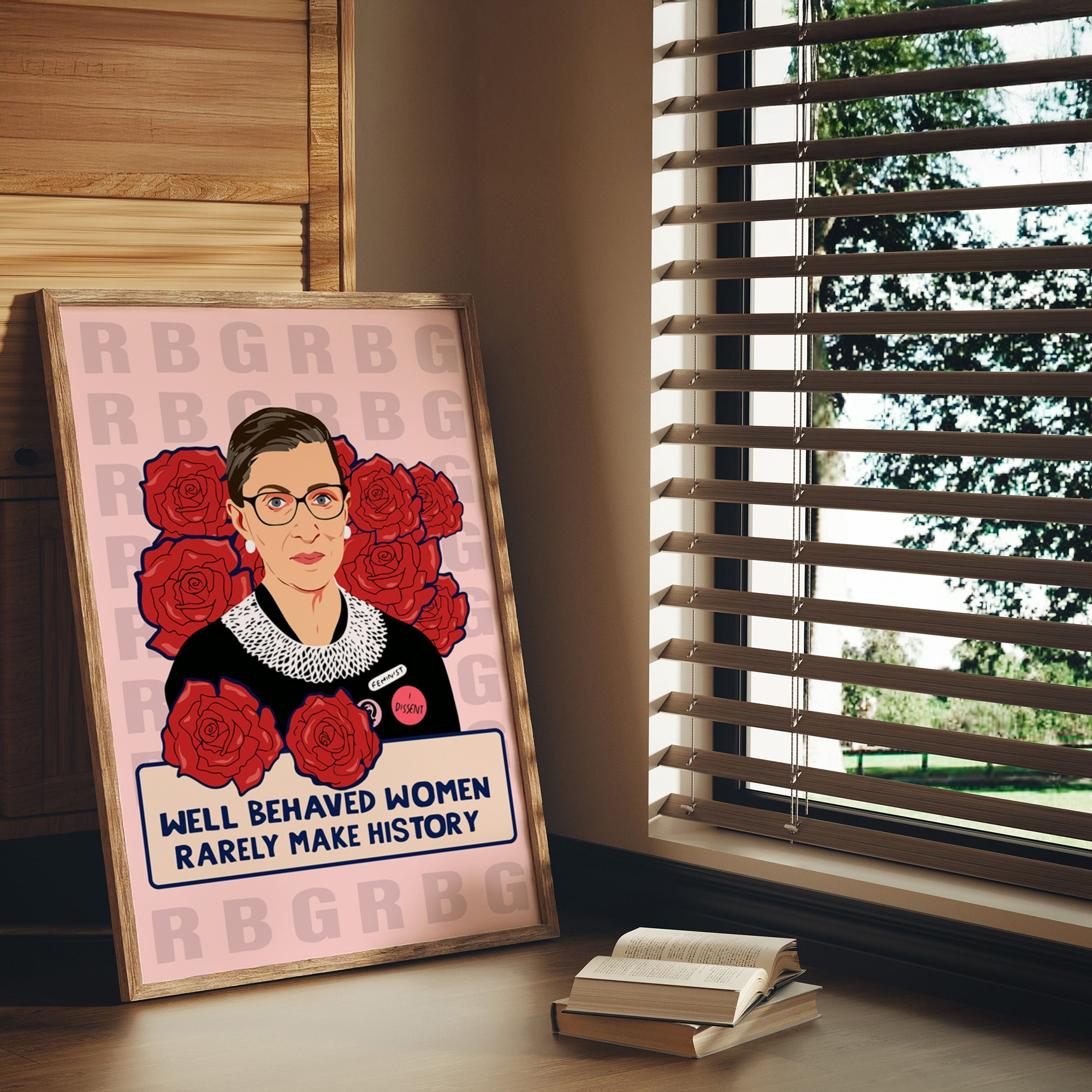 Well-Behaved RBG Empower Women Inspirational Quote Wall Art - Image 2