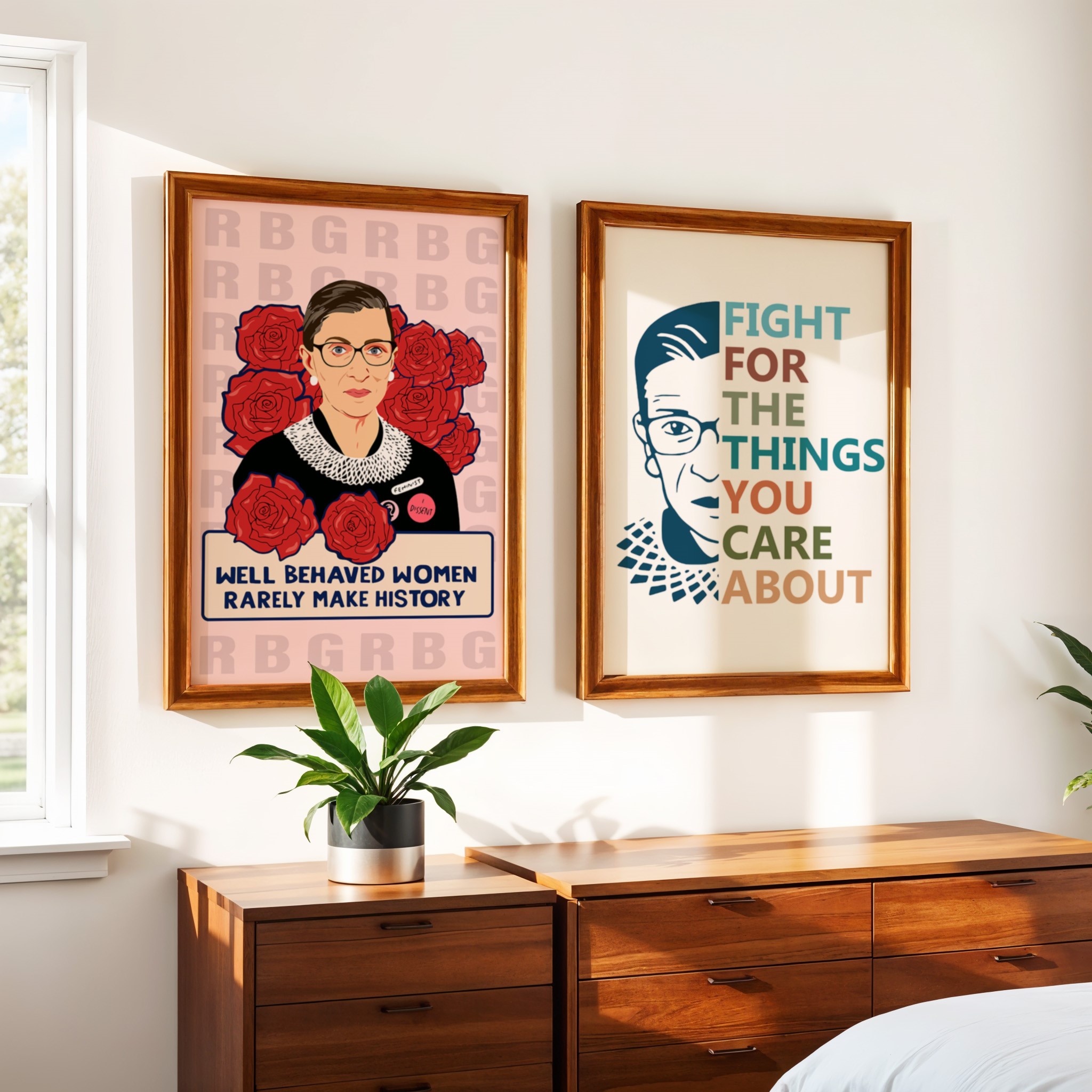 Well-Behaved RBG Empower Women Inspirational Quote Wall Art - Image 6