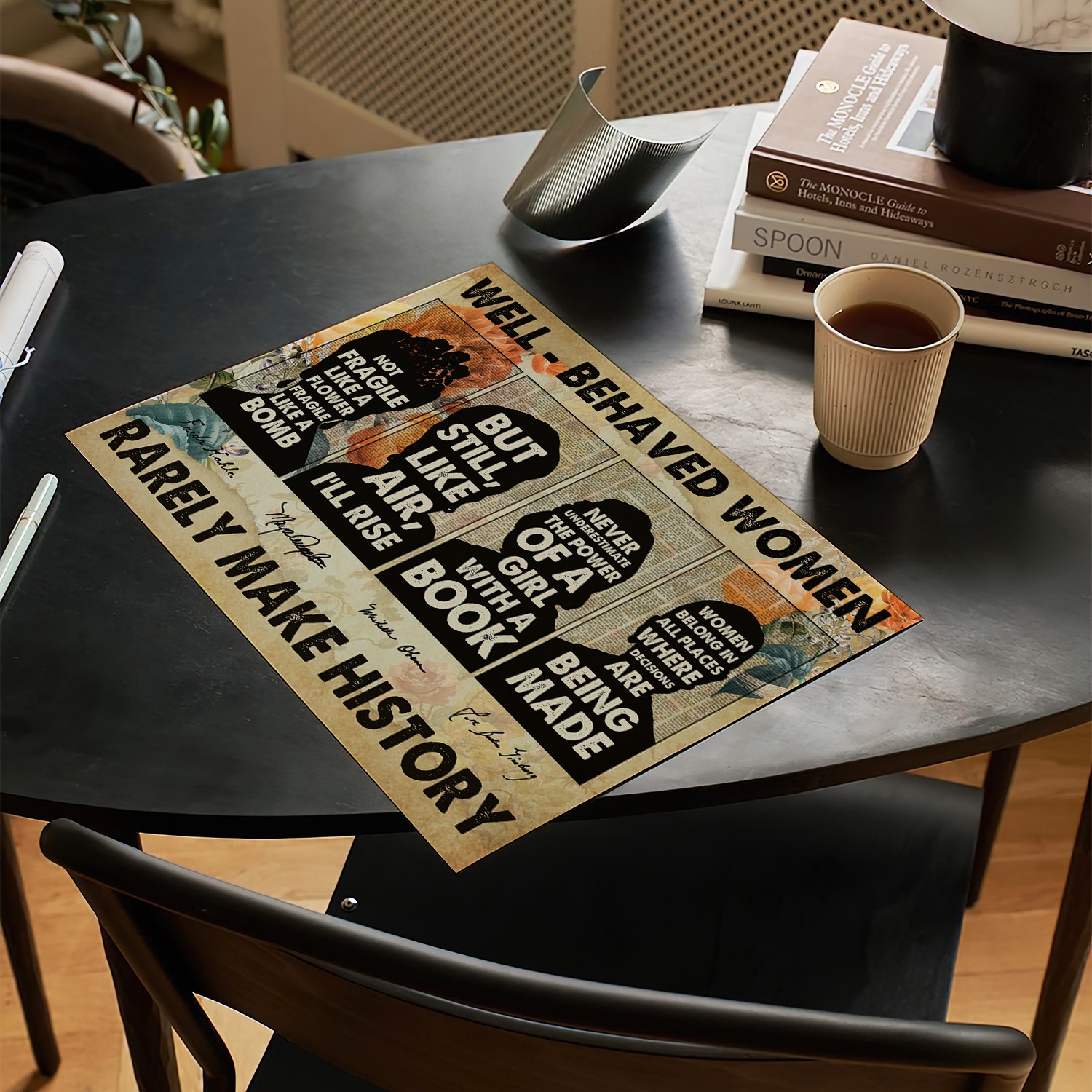 Well-Behaved Women Rarely Make Inspirational Quote Wall Art - Image 2