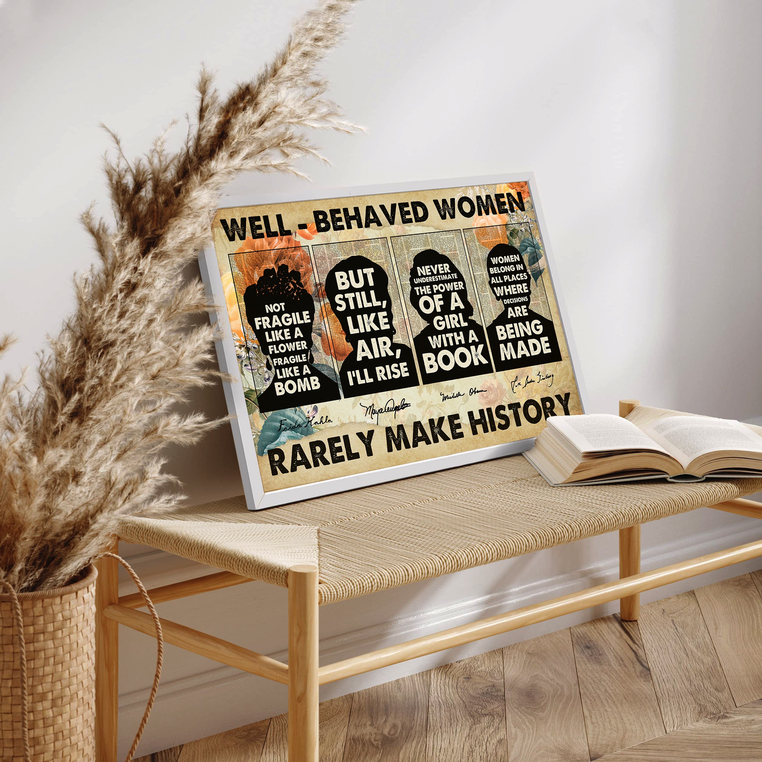 Well-Behaved Women Rarely Make Inspirational Quote Wall Art - Image 6