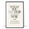 What You Say Here Typography Wall Art