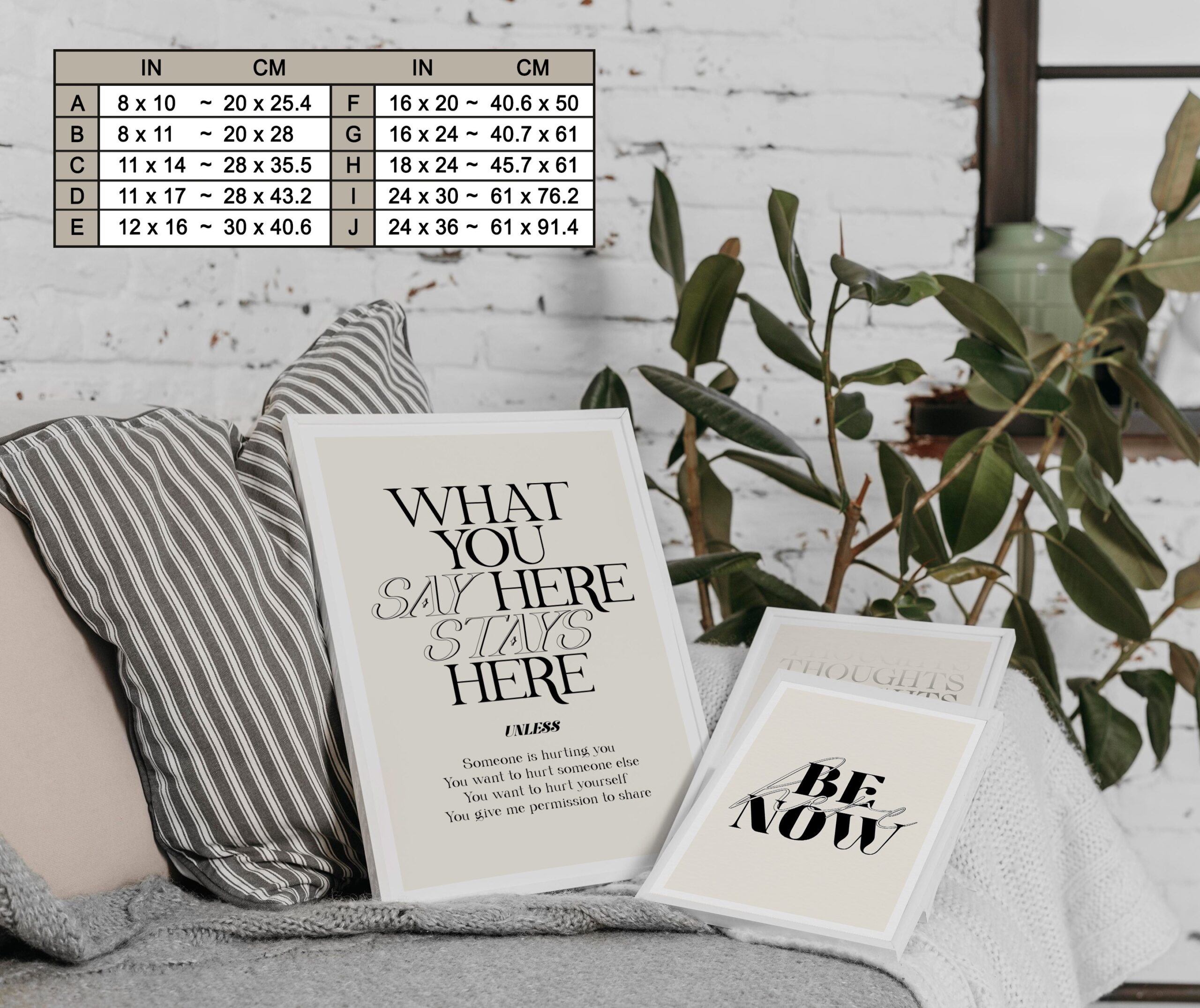 What You Say Here Confidentiality Typography Wall Art - Image 7