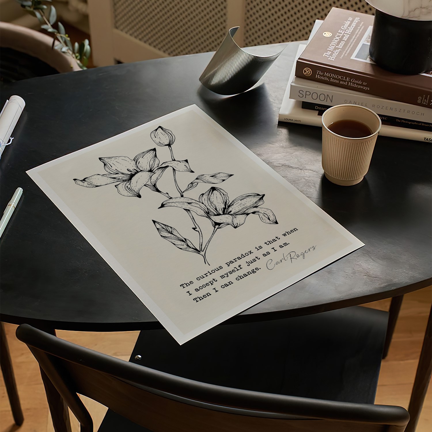 When I Accept Myself Botanical Mental Health Wall Art - Image 3