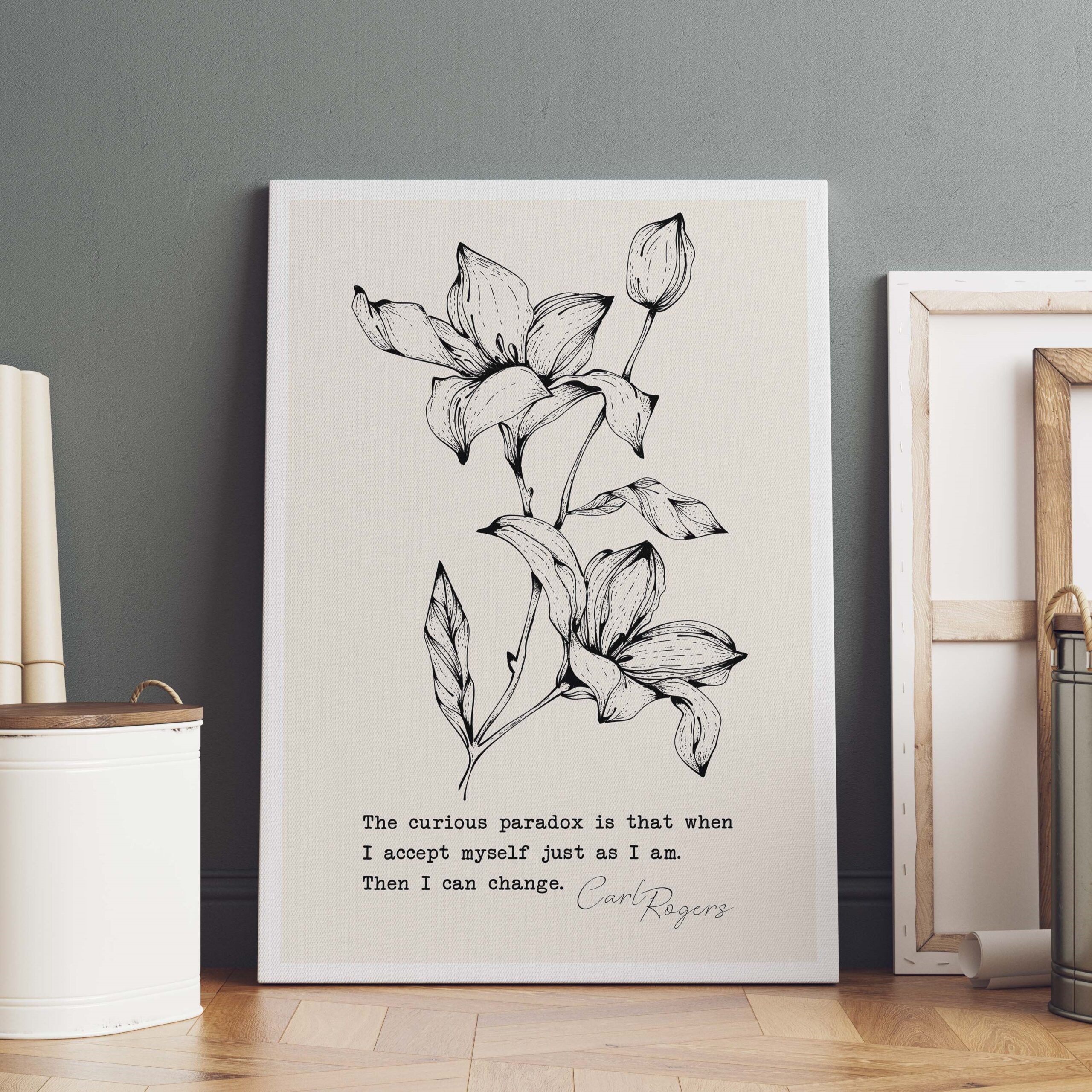 When I Accept Myself Botanical Mental Health Wall Art - Image 5