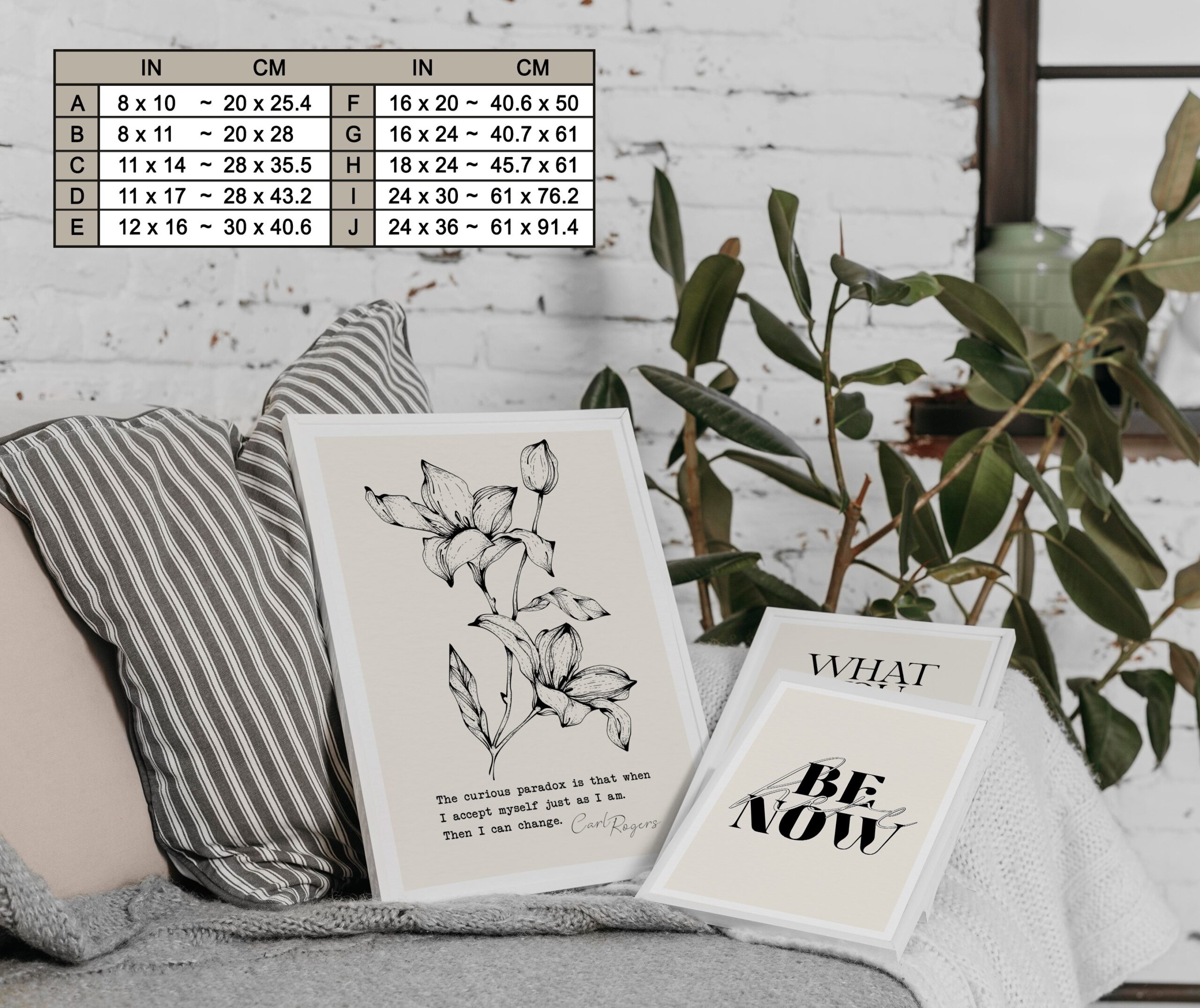 When I Accept Myself Botanical Mental Health Wall Art - Image 7