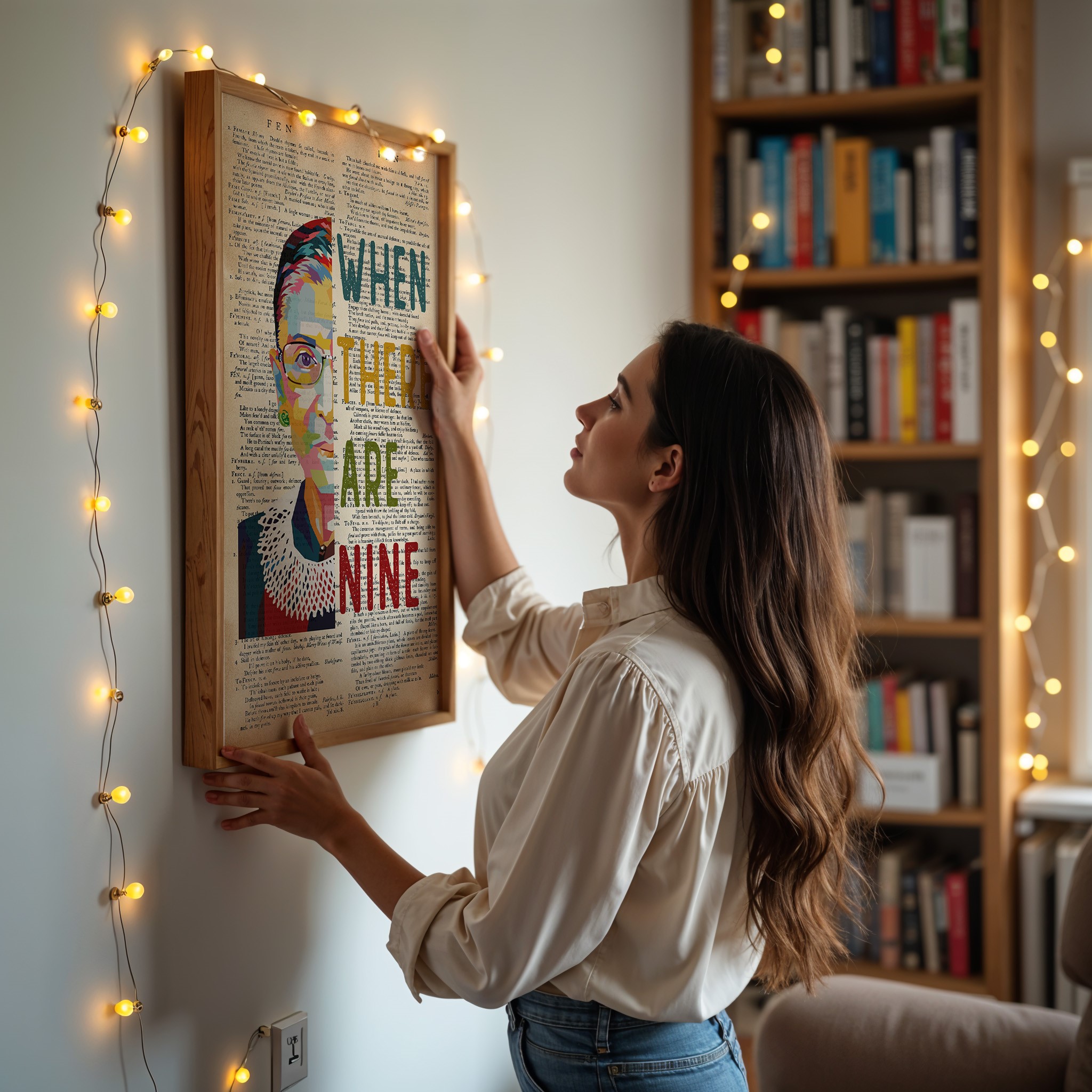 When There Are Nine RBG Empower Inspirational Quote Wall Art - Image 3