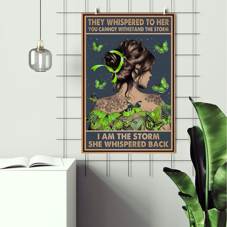 You Cannot Withstand the Storm print framed above a bed